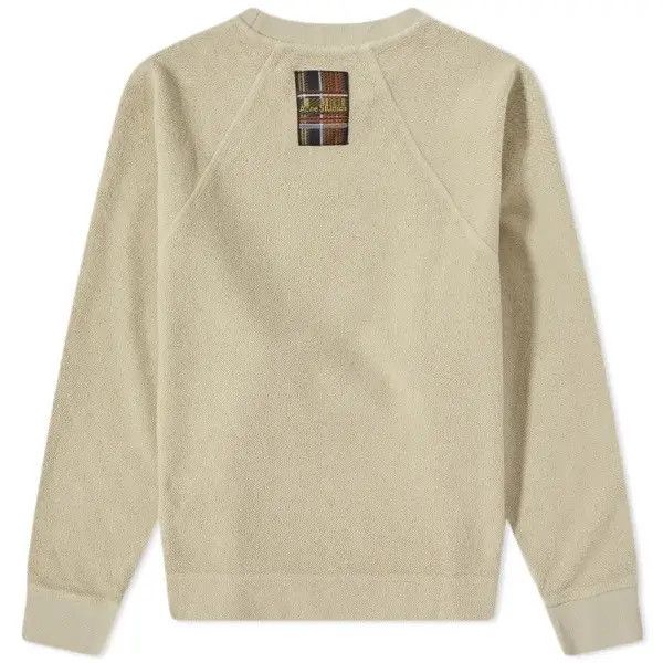 Acne Studios Farmy Teddy Crew Sweat, Dusty Green Size US M / EU 48-50 / 2 - 2 Thumbnail