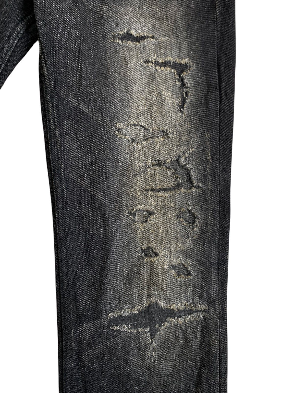 Japanese Brand Ego Tripping Japan Kurt Slim Fit Distressed Denim Size US 31 - 18 Thumbnail