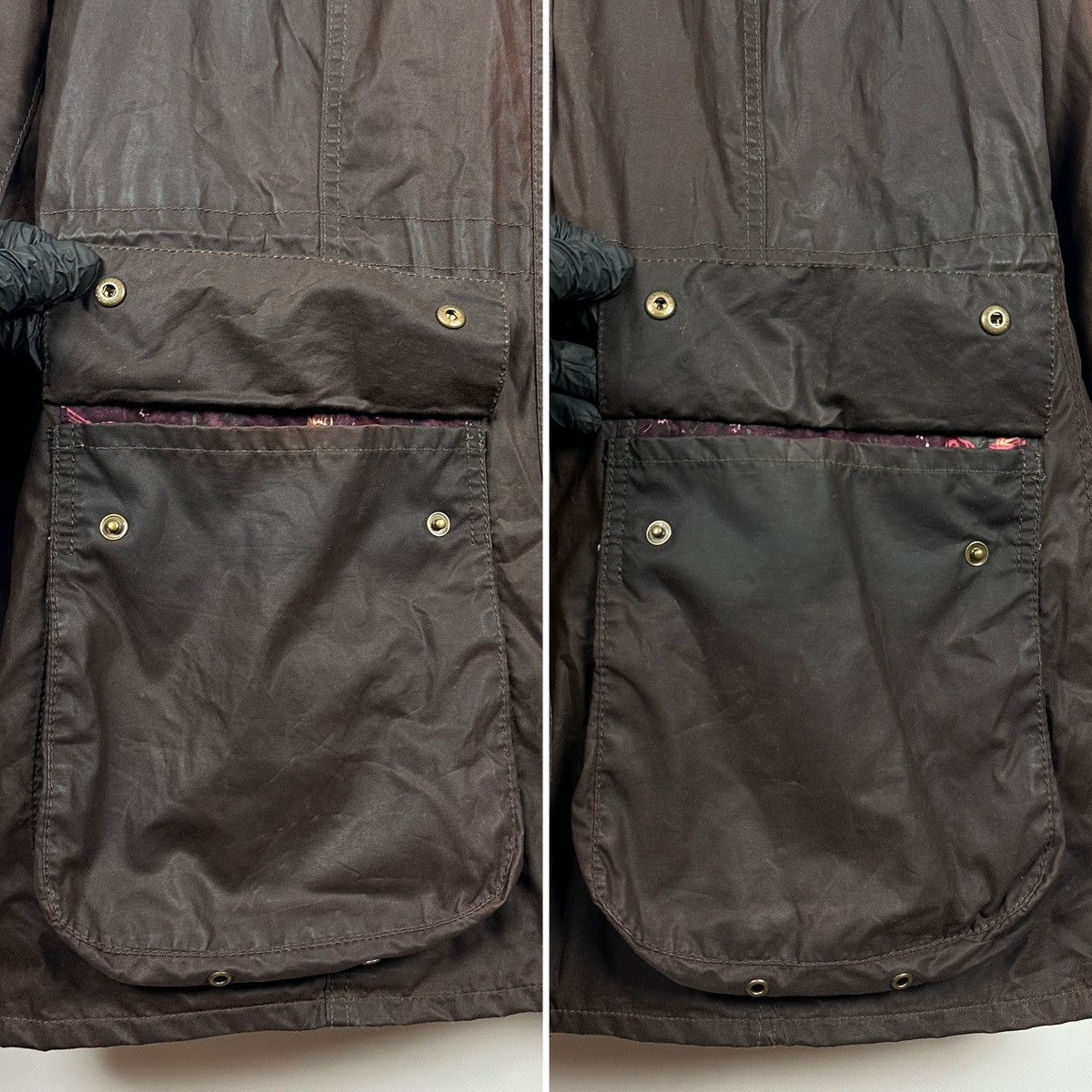 Barbour Retail Vintage Durham Brown Waxed Coat Jacket