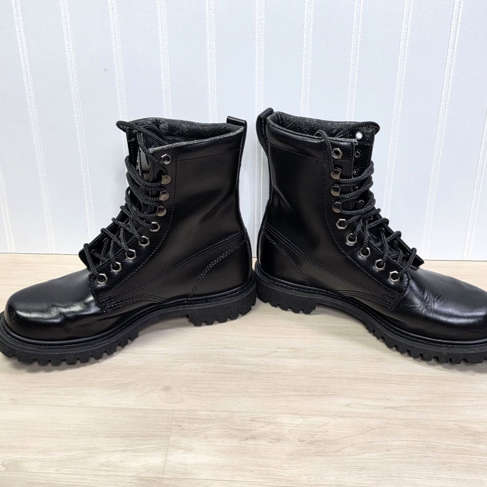 Vintage VINTAGE ALP Black Leather Hiking Work Boots Size 7 1990s y2k grunge emo Mens Size US 7 / EU 40 - 4 Thumbnail