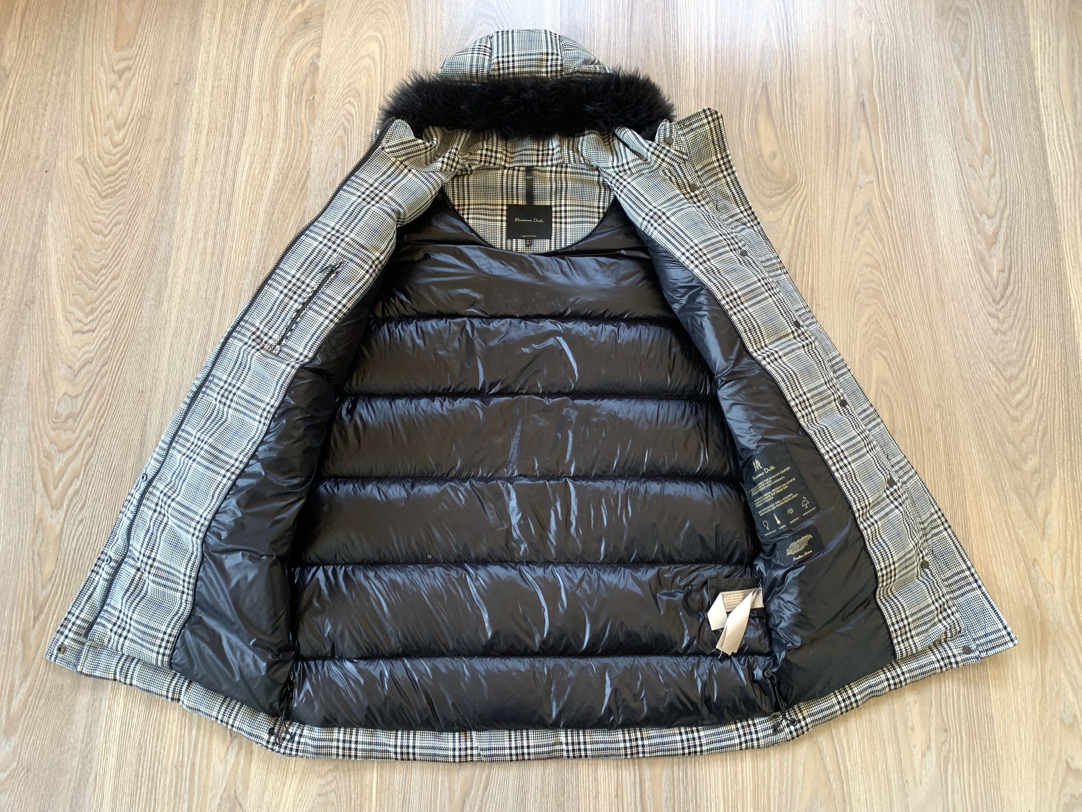 Massimo Dutti Massimo Dutti Womens Check Long Down Jacket Size M / US 6-8 / IT 42-44 - 4 Thumbnail