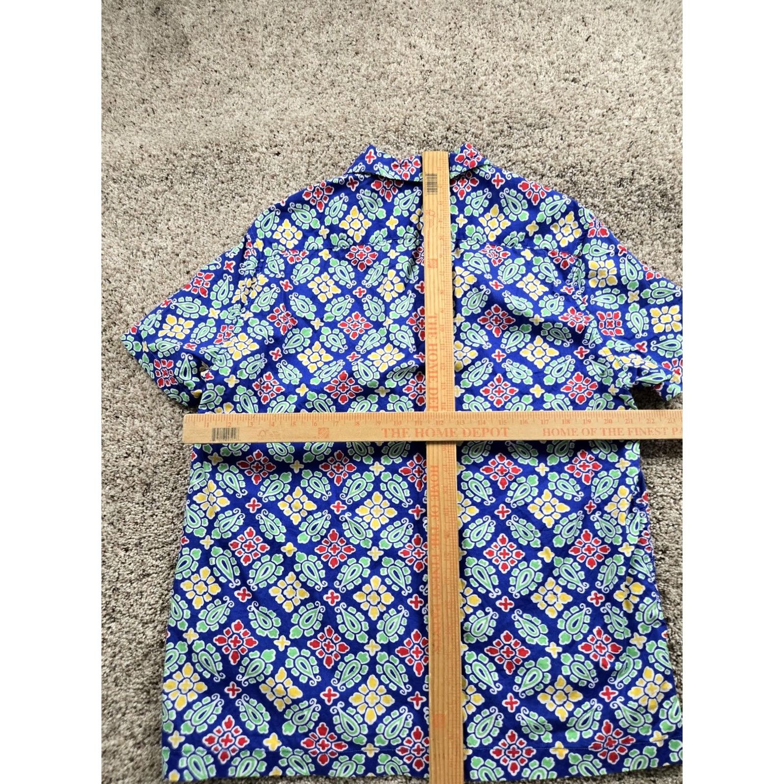 J.Crew J.Crew Shirt Mens Large Blue Multi Camp Collar Short Sleeve Button Up Size US L / EU 52-54 / 3 - 7 Thumbnail