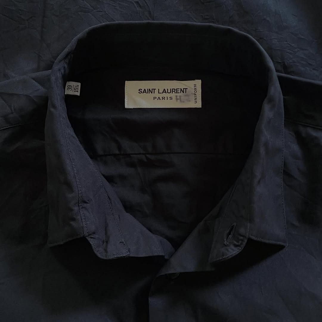 Saint Laurent Paris ⚡️QUICK SALE⚡️Saint Laurent Hedi Slimane Black Shirt Size US L / EU 52-54 / 3 - 5 Thumbnail