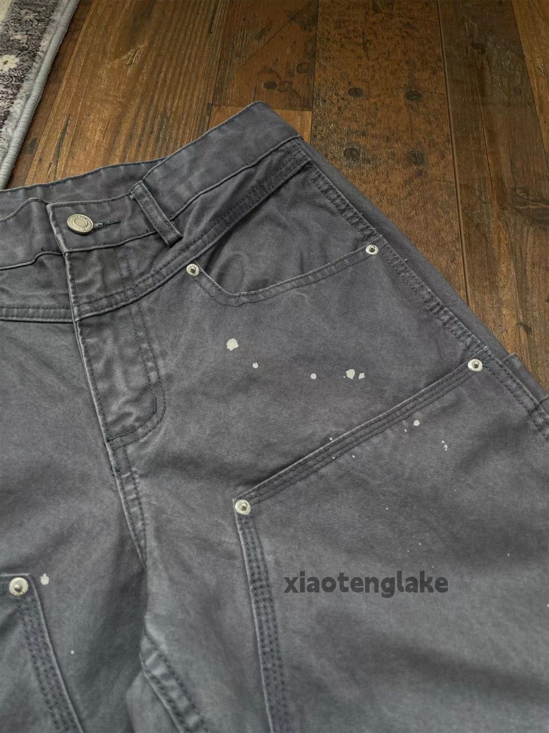 Vintage xtl washed faded loose baggy hiphop carpenter pants Size US 30 / EU 46 - 3 Thumbnail