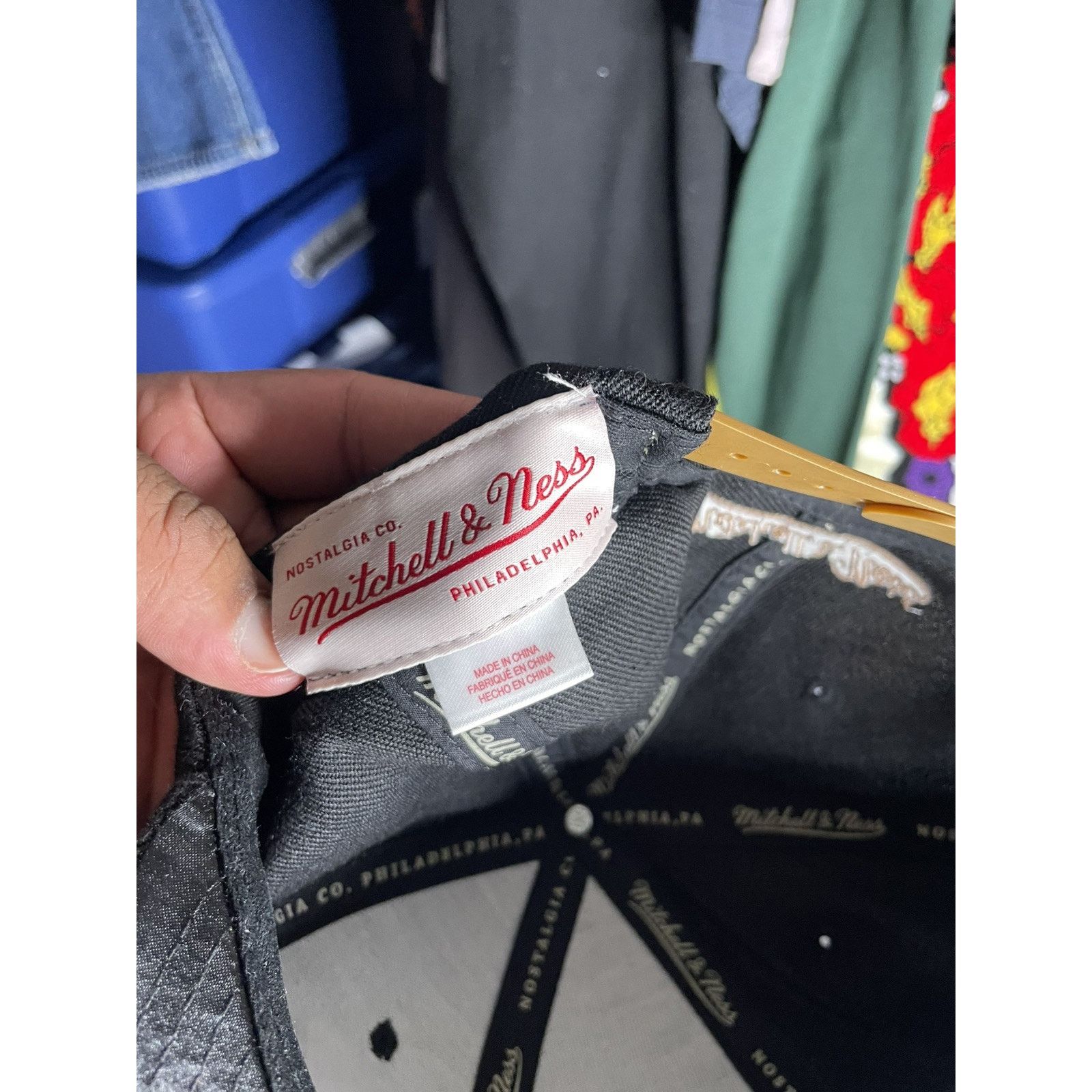 Mitchell & Ness VTG PHILLY 76ers Mitchell And Ness Snapback Hat Black Size ONE SIZE - 4 Thumbnail