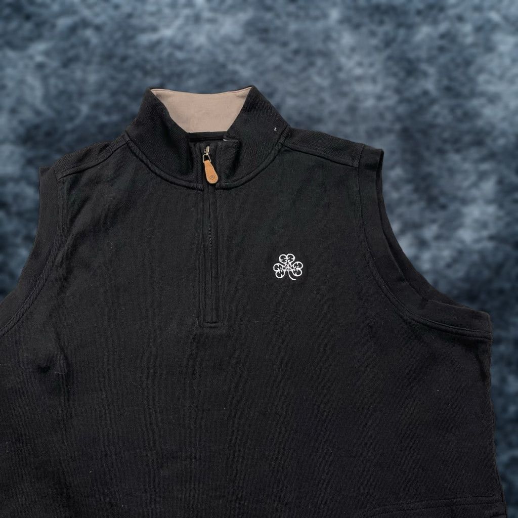 Vintage VINTAGE Ahead Vest Mens Large Black 1/4 Zip Golf Sweater Shirt Size US L / EU 52-54 / 3 - 1 Thumbnail