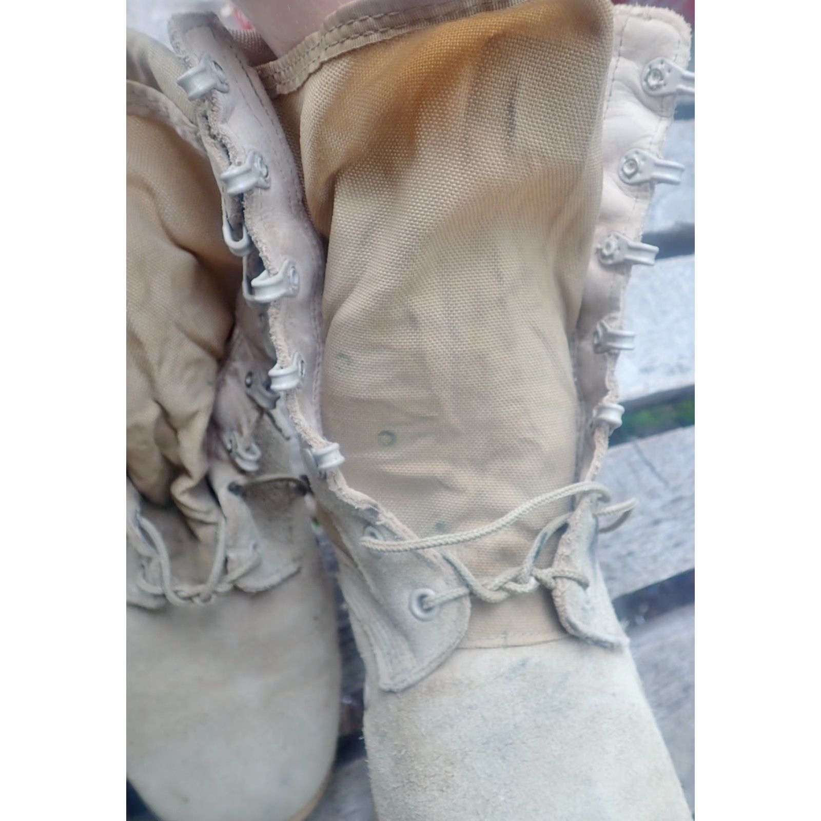 Vibram VINTAGE McRae Military Boots Men Adult Size 5.5 W Desert Beige Combat Jungle Vibram Outsole Outdoor Patriotic Breathable Cushioned Size US 6 / EU 39 - 5 Thumbnail