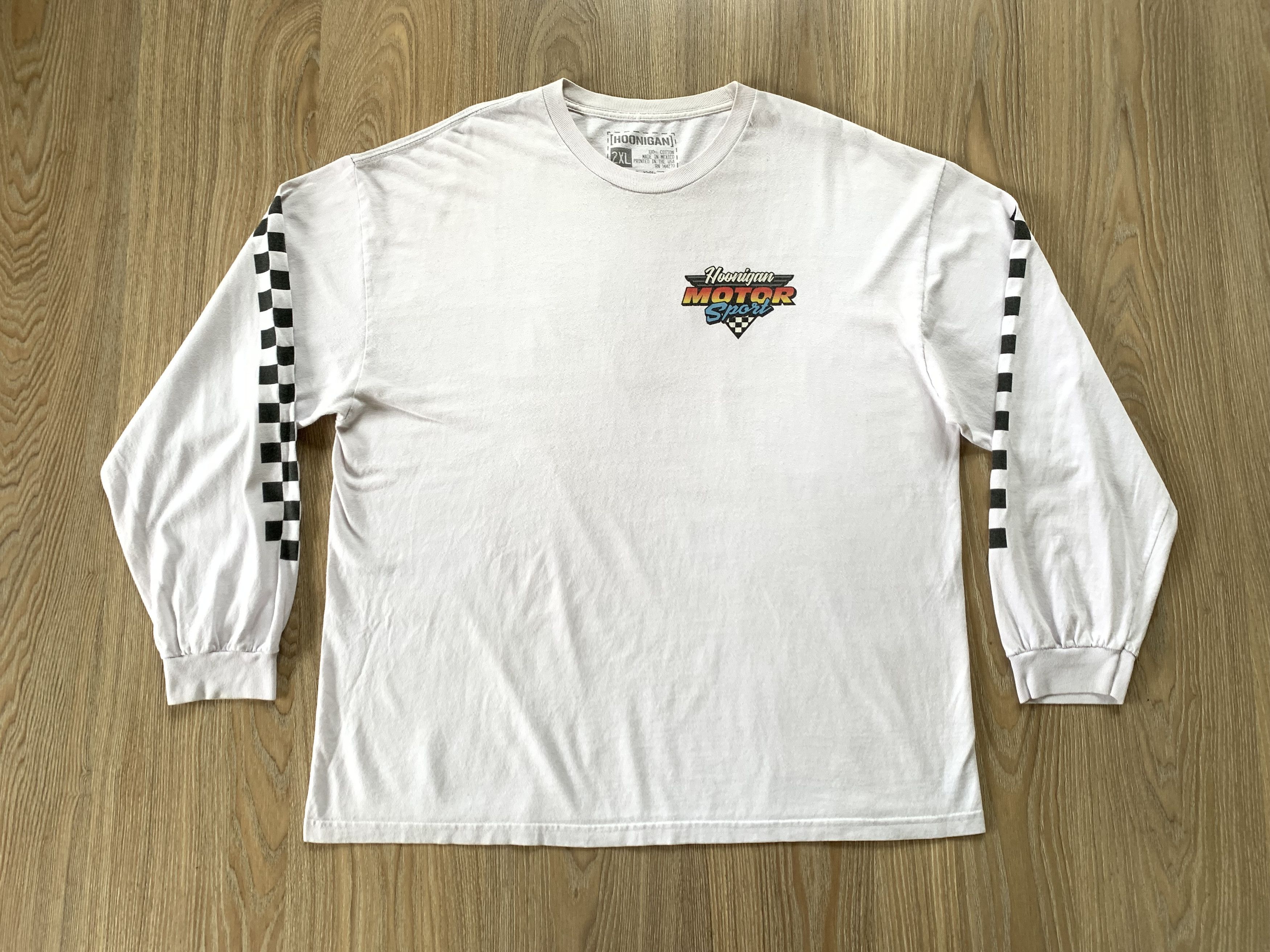 Vintage Hoonigan Motor Sport White Printed Long Sleeve Size US XXL / EU 58 / 5 - 2 Thumbnail