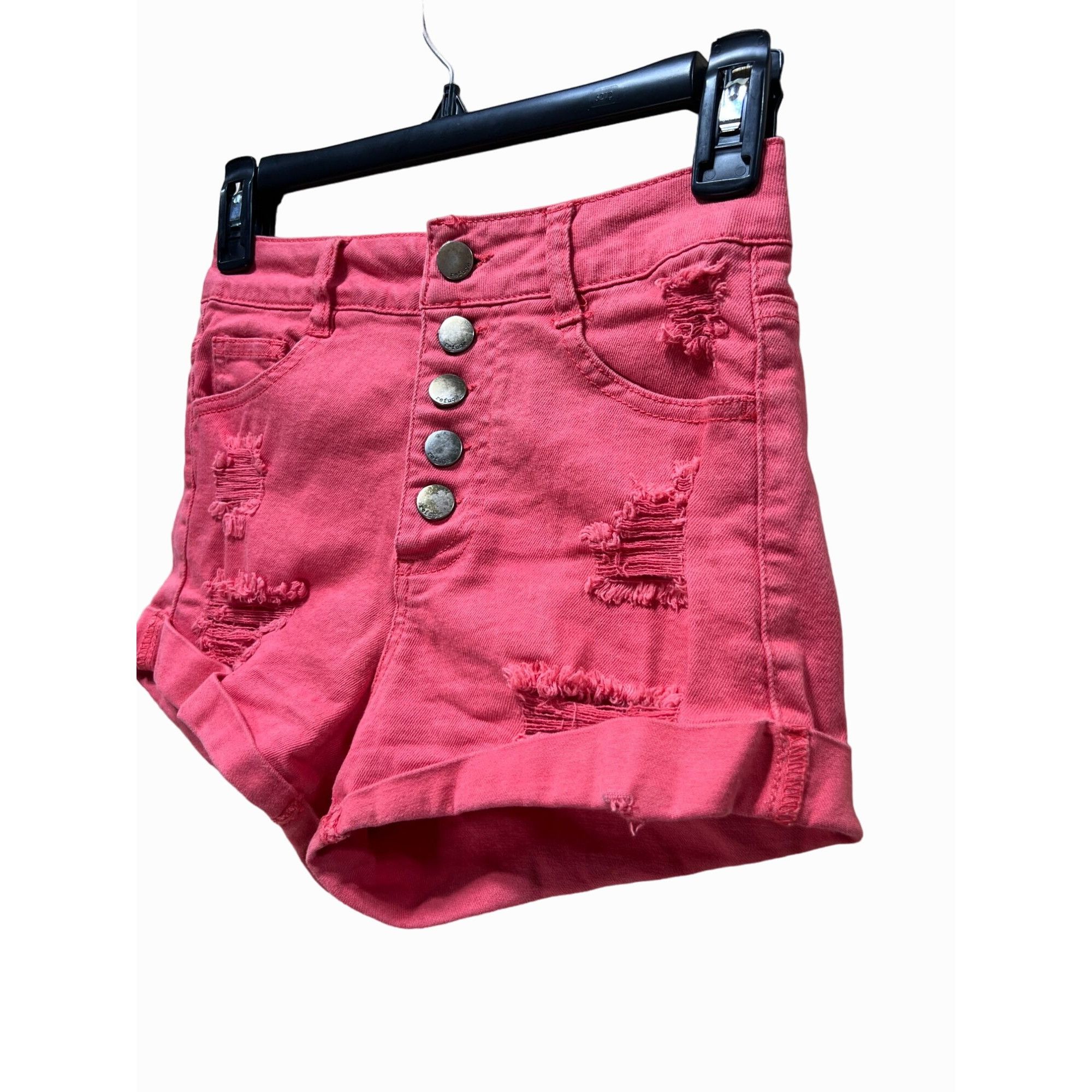 Other REFUGE - Women's Ripped Denim Shorts - Pink - 0 Size 25" / US 0 / IT 36 - 13 Thumbnail