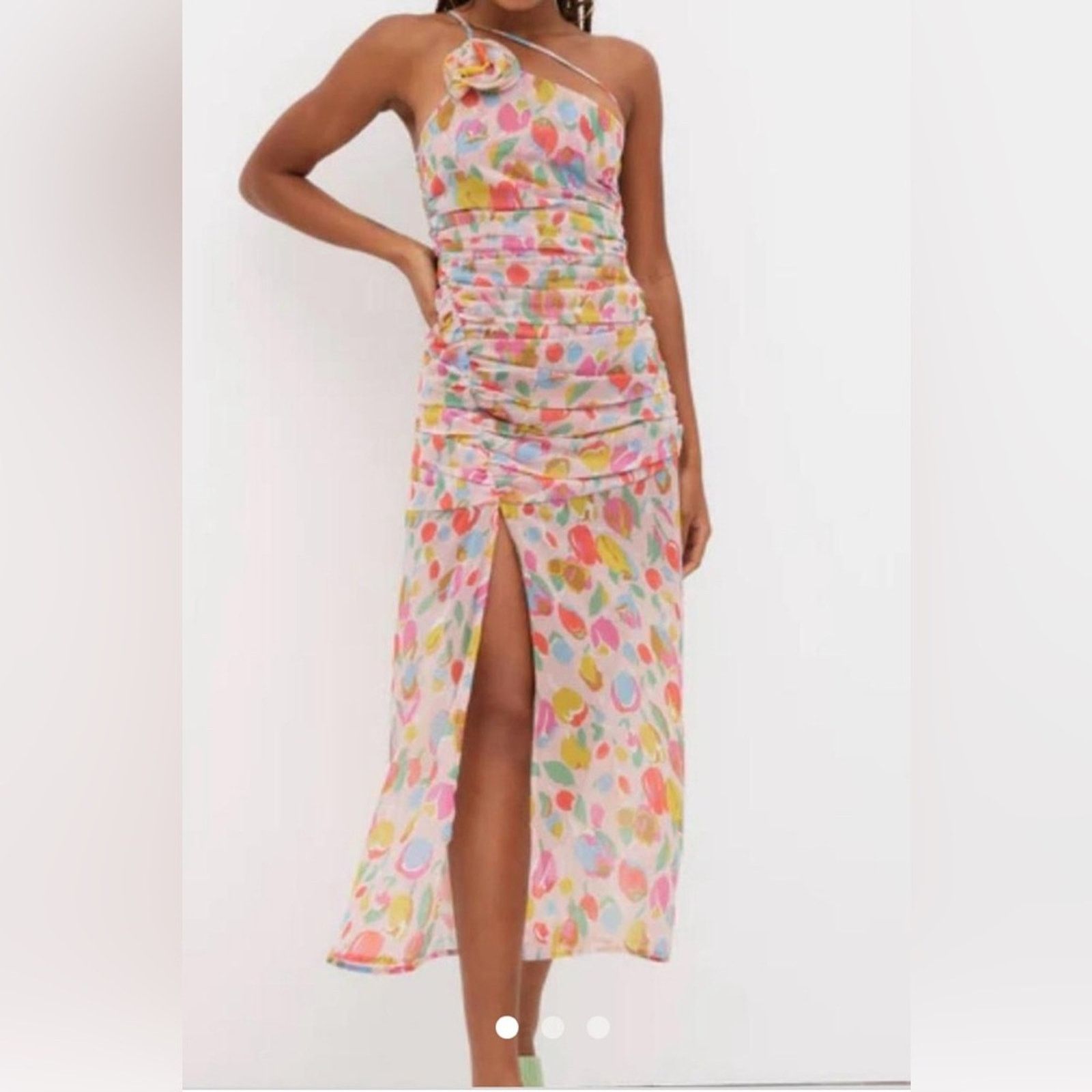 For Love & Lemons NWT For Love & Lemons $249 Floral Midi Dress Size XXS Size XXS / US 00 / IT 34 - 6 Thumbnail