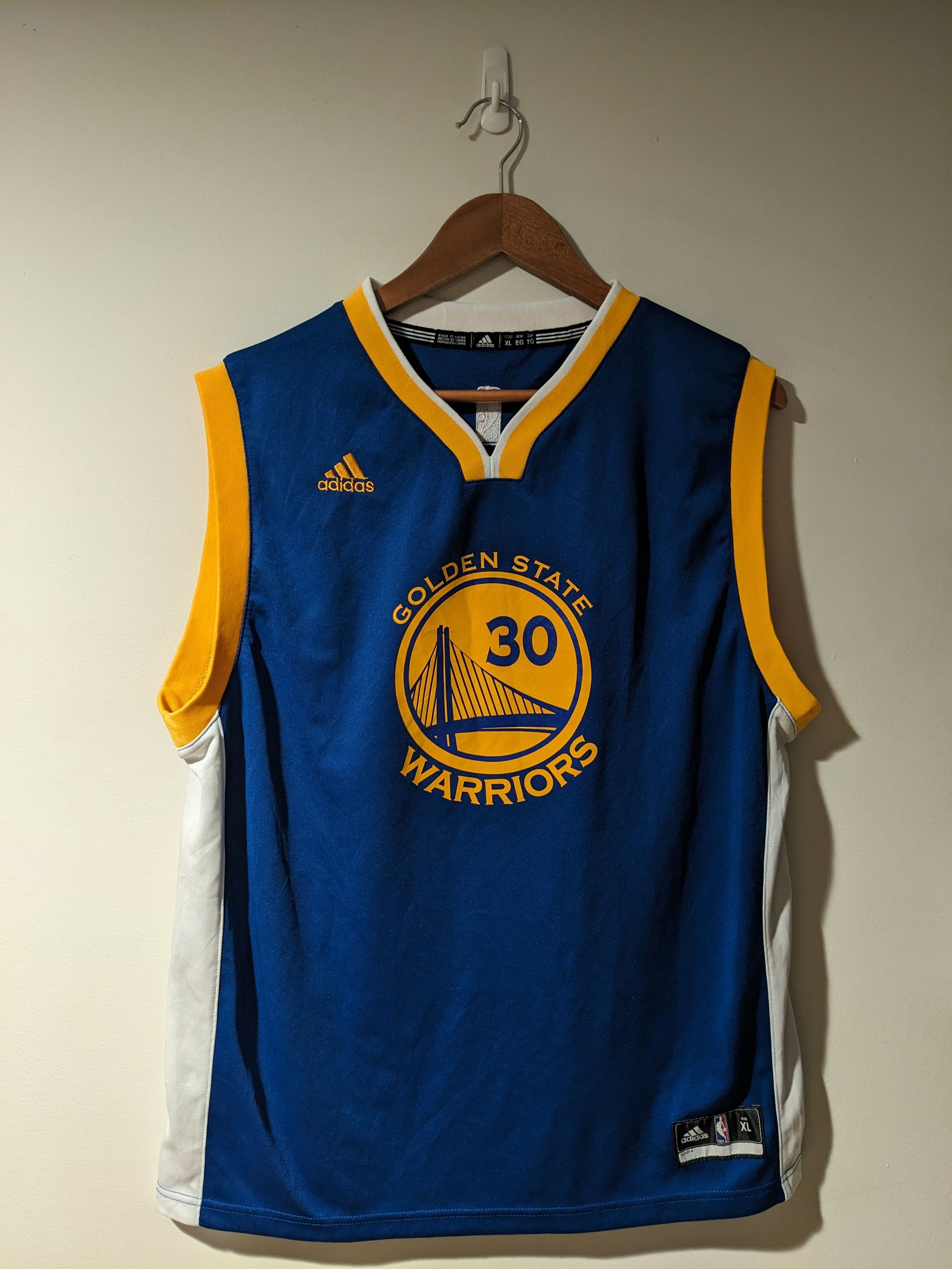 Adidas × NBA Golden State Warriors Steph Curry Basketball X-Large Jersey Size US XL / EU 56 / 4 - 1 Thumbnail