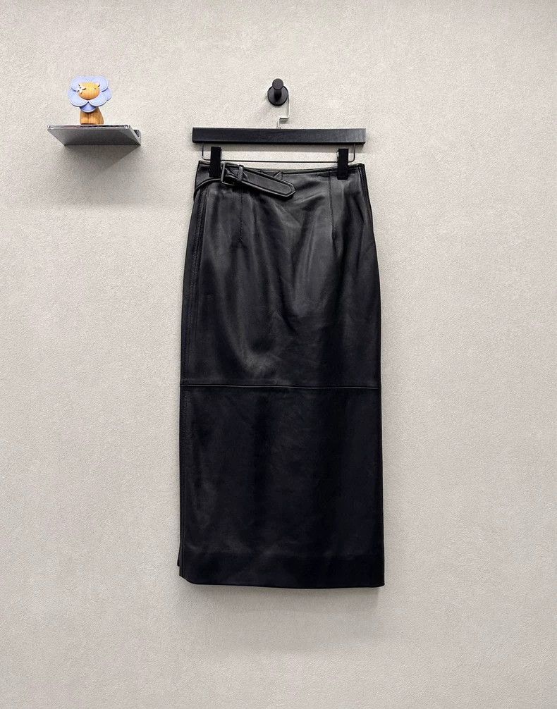 Balenciaga Balenciaga Black Leather Skirt - dmc Size US 34 / EU 50 - 1 Thumbnail