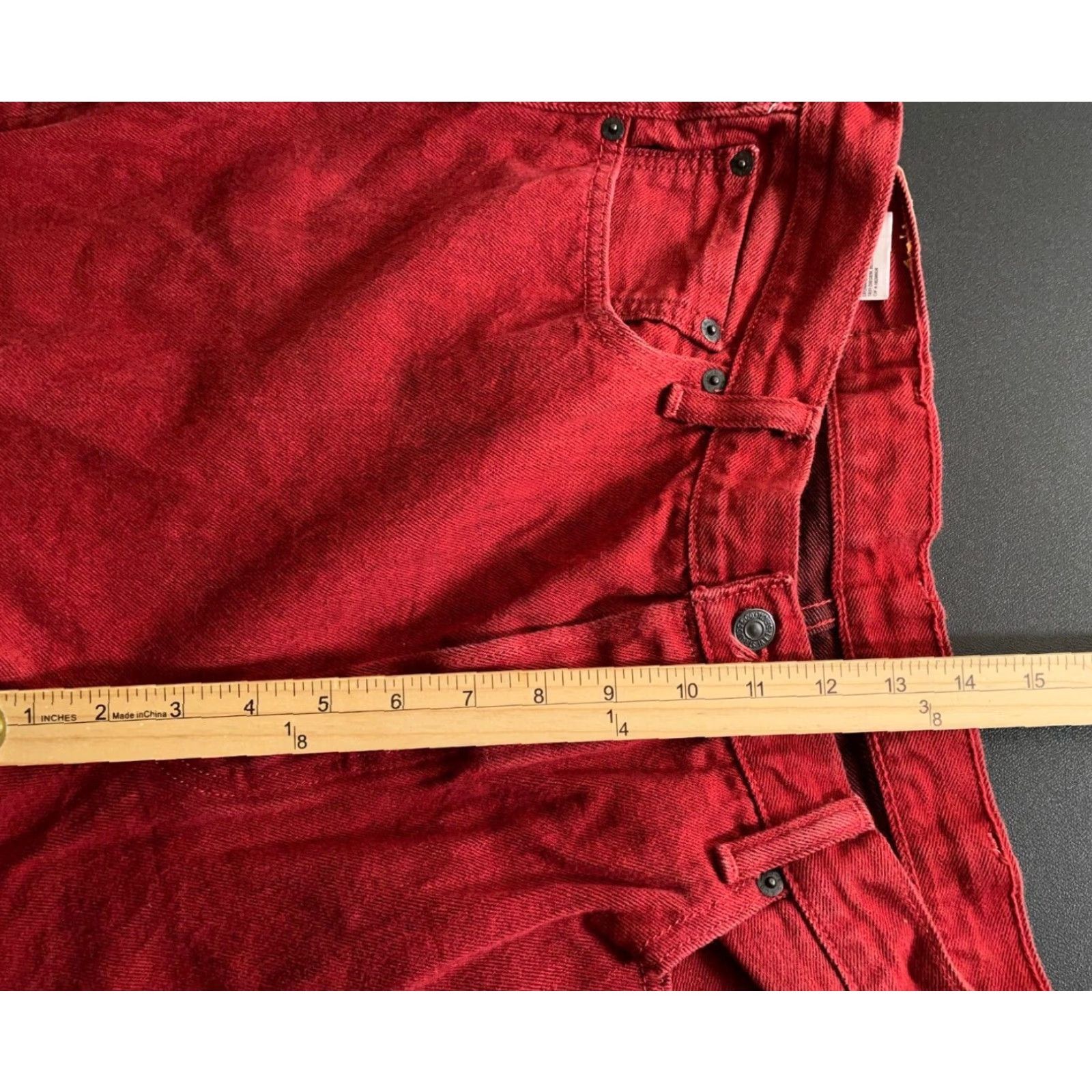 Levi's Levi's 501 XX Jeans Men 36 x 29 Red Denim Button Fly Straight Vintage Grunge Retro 5-Pocket Mens (Regular) Regular None Size US 36 / EU 52 - 7 Thumbnail