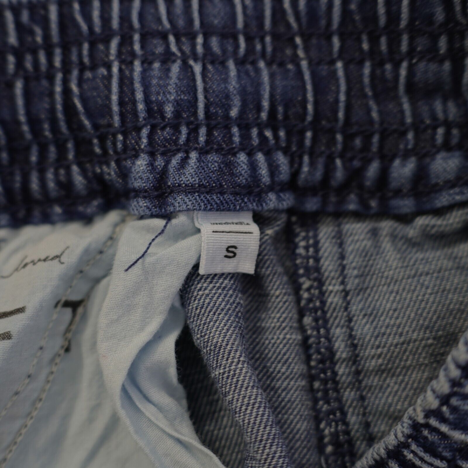 Ann Taylor Ann Taylor Loft Blue Denim Drawstring Elastic Waist Shorts S Size 28" / US 6 / IT 42 - 8 Thumbnail