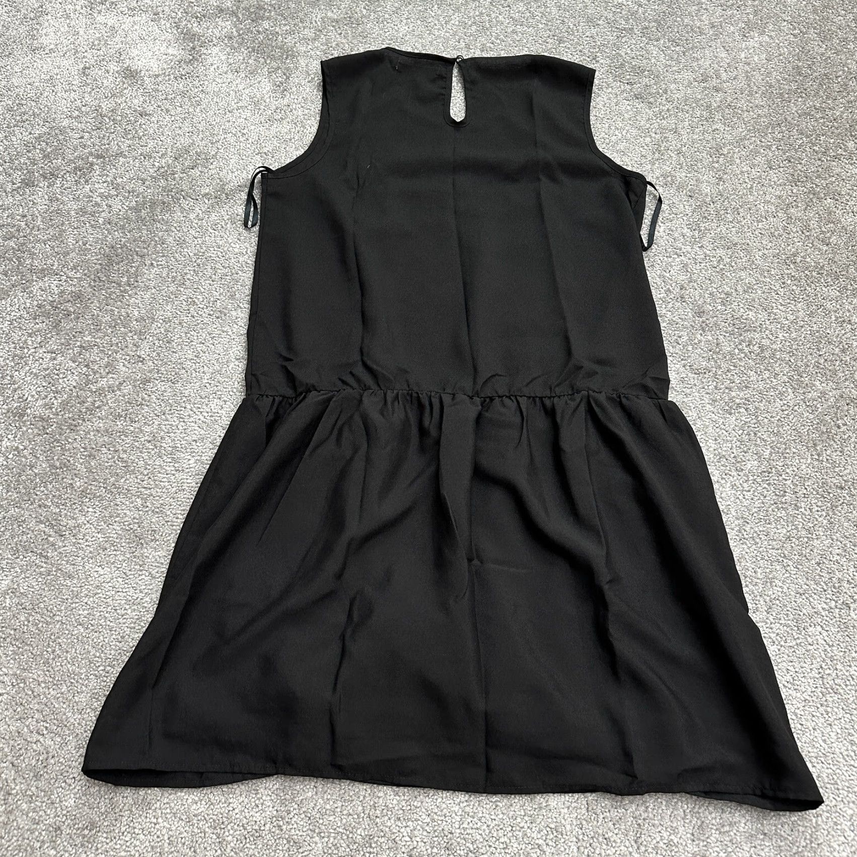 Vintage Gemo Dress Womens 36 Black Knee Length Sleeveless A-Line Sequins Work Casual Size XS / US 0-2 / IT 36-38 - 2 Thumbnail