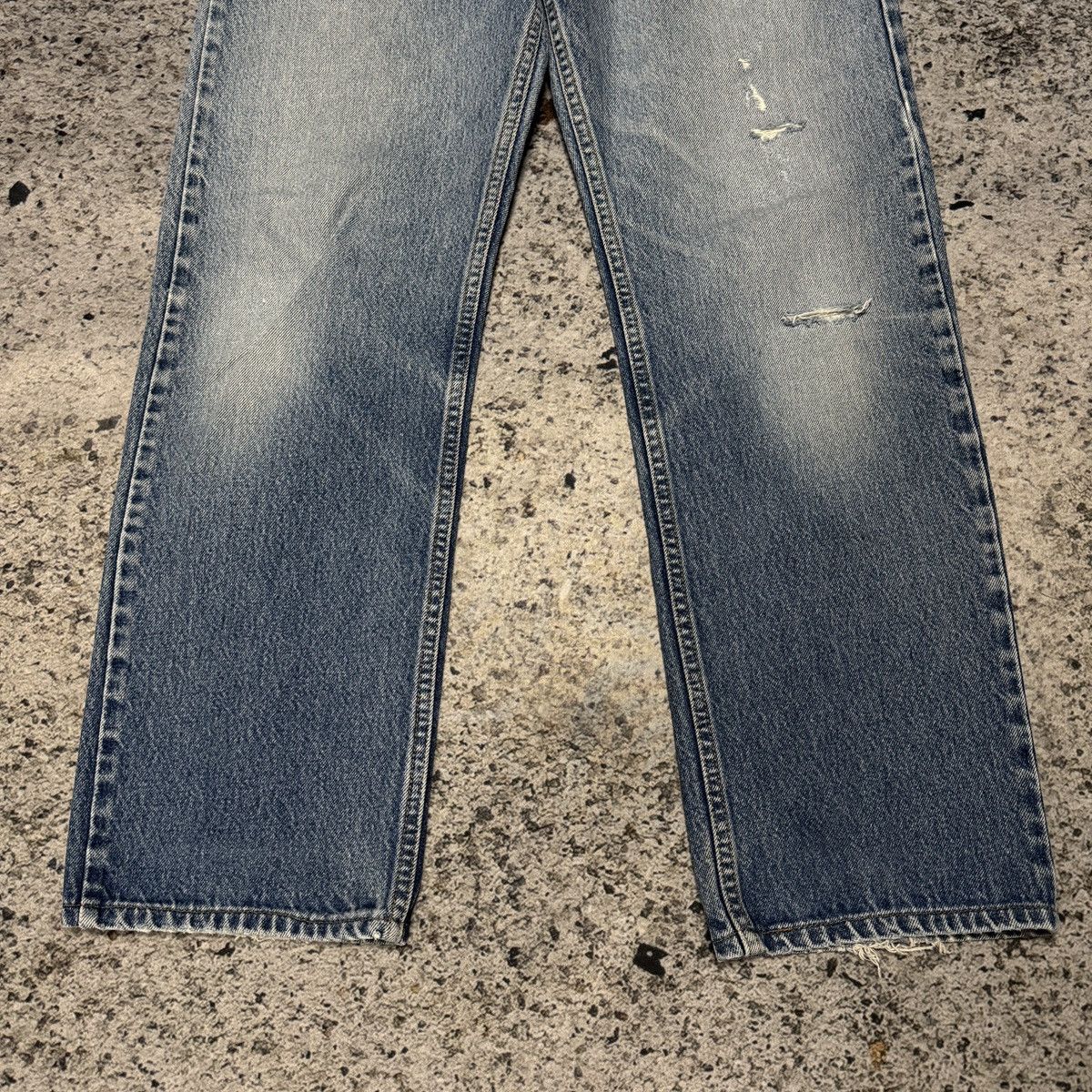 Levi's Levi’s 505 Faded Thrashed Distressed Jeans ERD Grunge Chrome Size US 35 - 9 Thumbnail