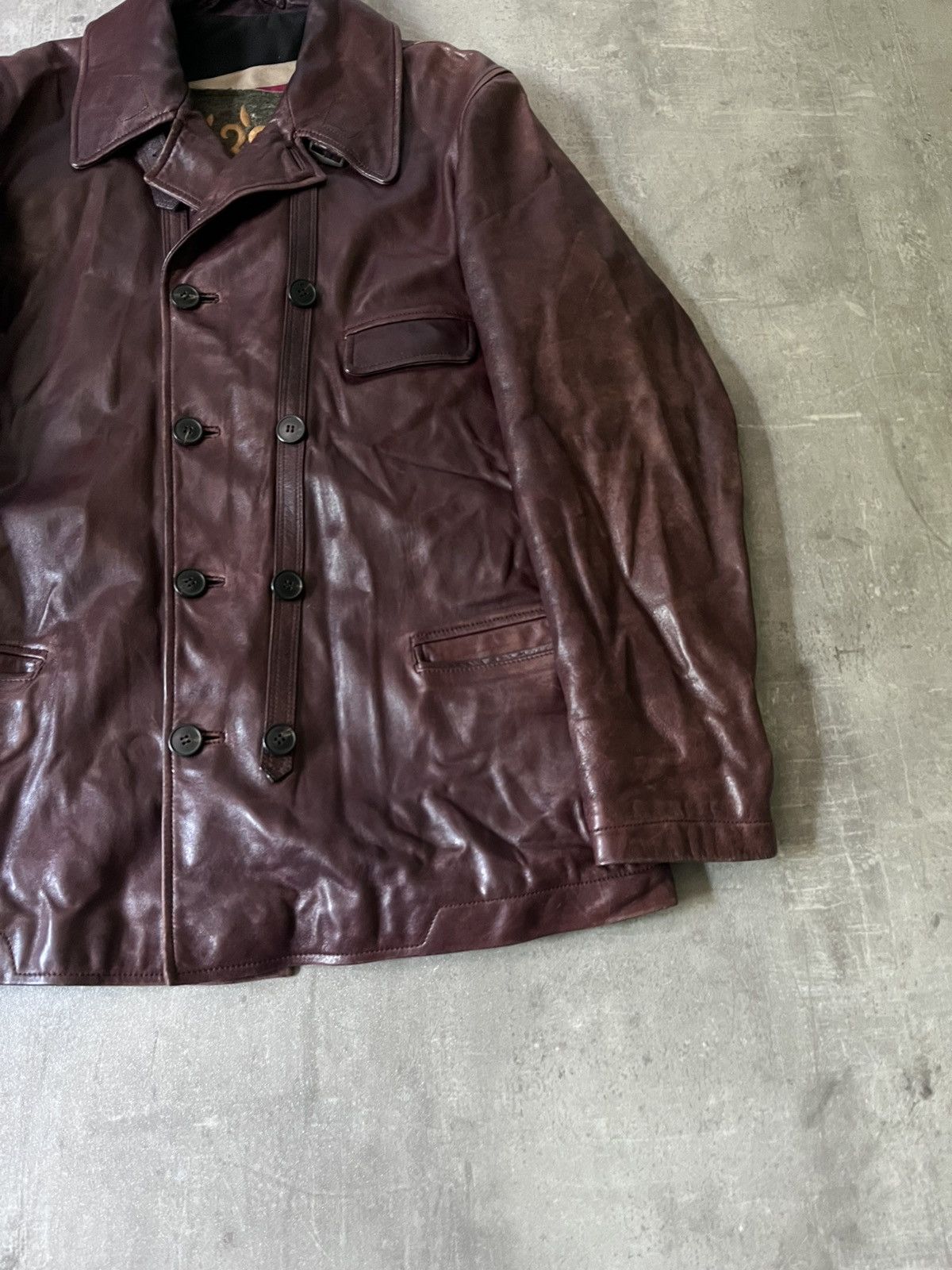 Dries Van Noten Dries Van Noten Vintage red leather coat Size US L / EU 52-54 / 3 - 3 Thumbnail