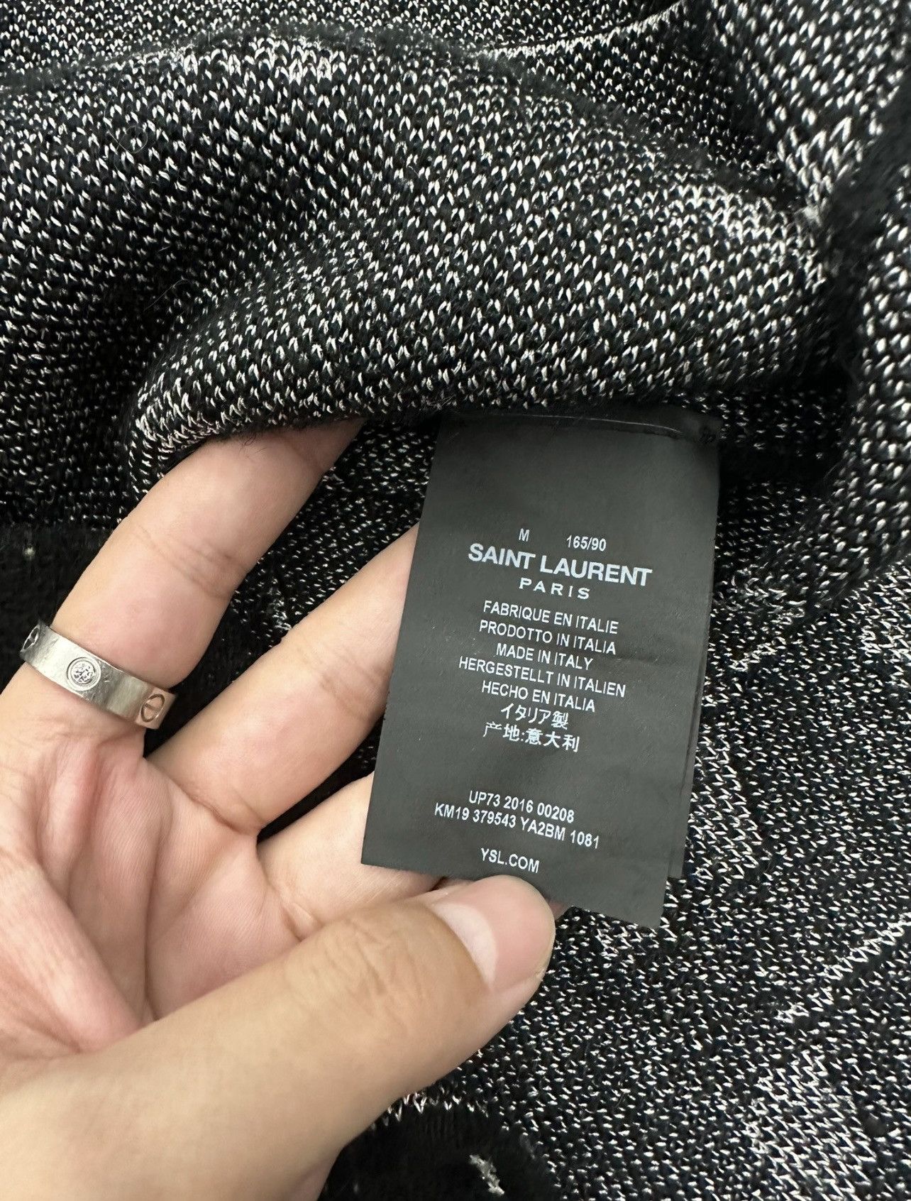 Saint Laurent Paris *RARE* Saint Laurent Paris Mohair Music Note Cardigan Sz.M Size US M / EU 48-50 / 2 - 5 Thumbnail