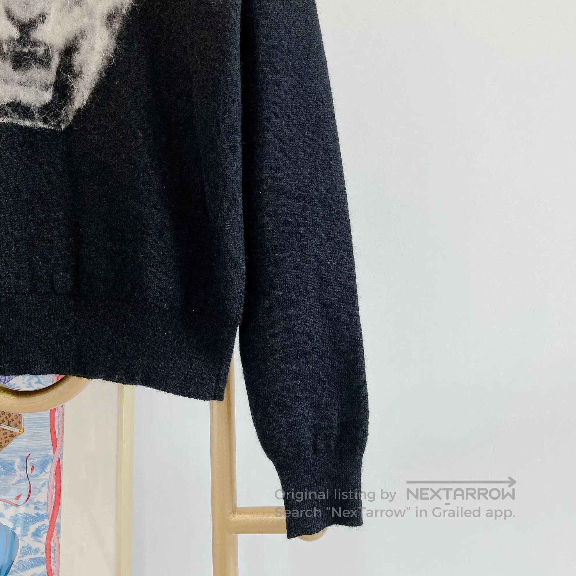 Saint Laurent Paris Black Tiger Head Print Long Sleeve Sweater. Size US S / EU 44-46 / 1 - 4 Thumbnail
