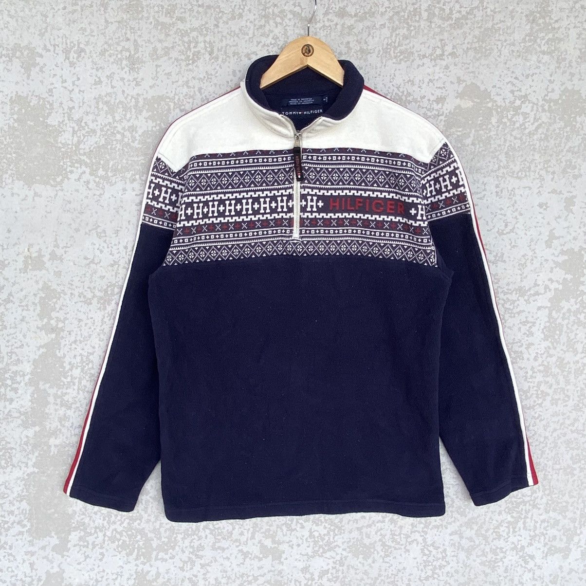 Other Vintage Tommy Hilfiger Quartz Zip Sweatshirt NavyBlue Sz S Size US M / EU 48-50 / 2 - 1 Thumbnail