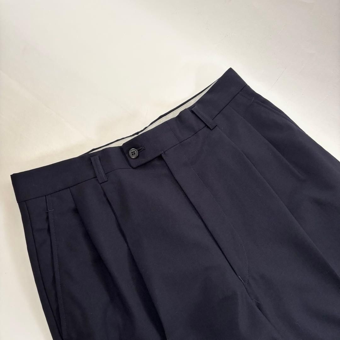 JUN MEN JUNMEN Made in Japan 2-Pleat Wool Slacks Navy (Size L/32) Size US 32 / EU 48 - 9 Thumbnail