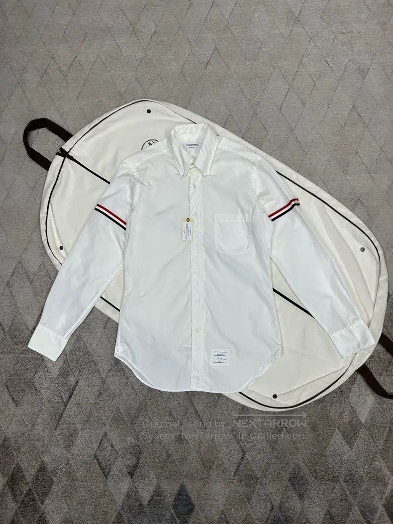 Thom Browne Thom Browne White shirt with a ribbon Size US M / EU 48-50 / 2 - 1 Thumbnail