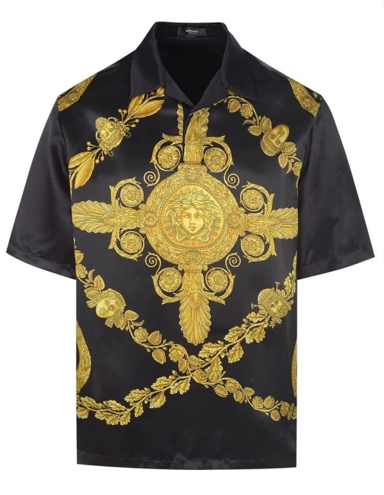 Versace Versace Baroque black and gold pullover shirt Size US M / EU 48-50 / 2 - 2 Thumbnail