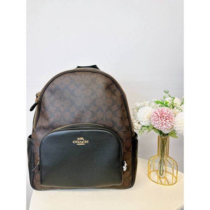 Coach Coach 6495 Large Court Backpack In Signature Canvas Brown Grailed Coach Coach 6495 Large Court Backpack In Signature Canvas Brown Grailed