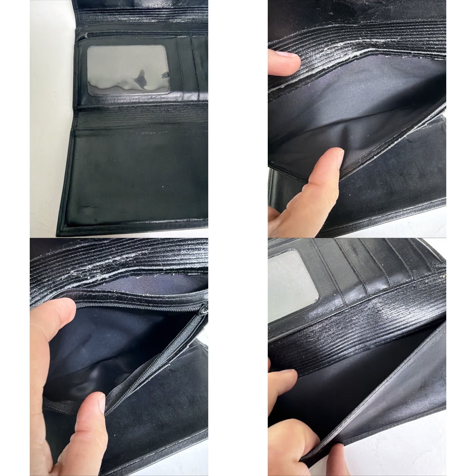 Vintage VINTAGE Buxton Leather wallet Black 7x4 With Coin Purse On Back Size ONE SIZE - 11 Thumbnail
