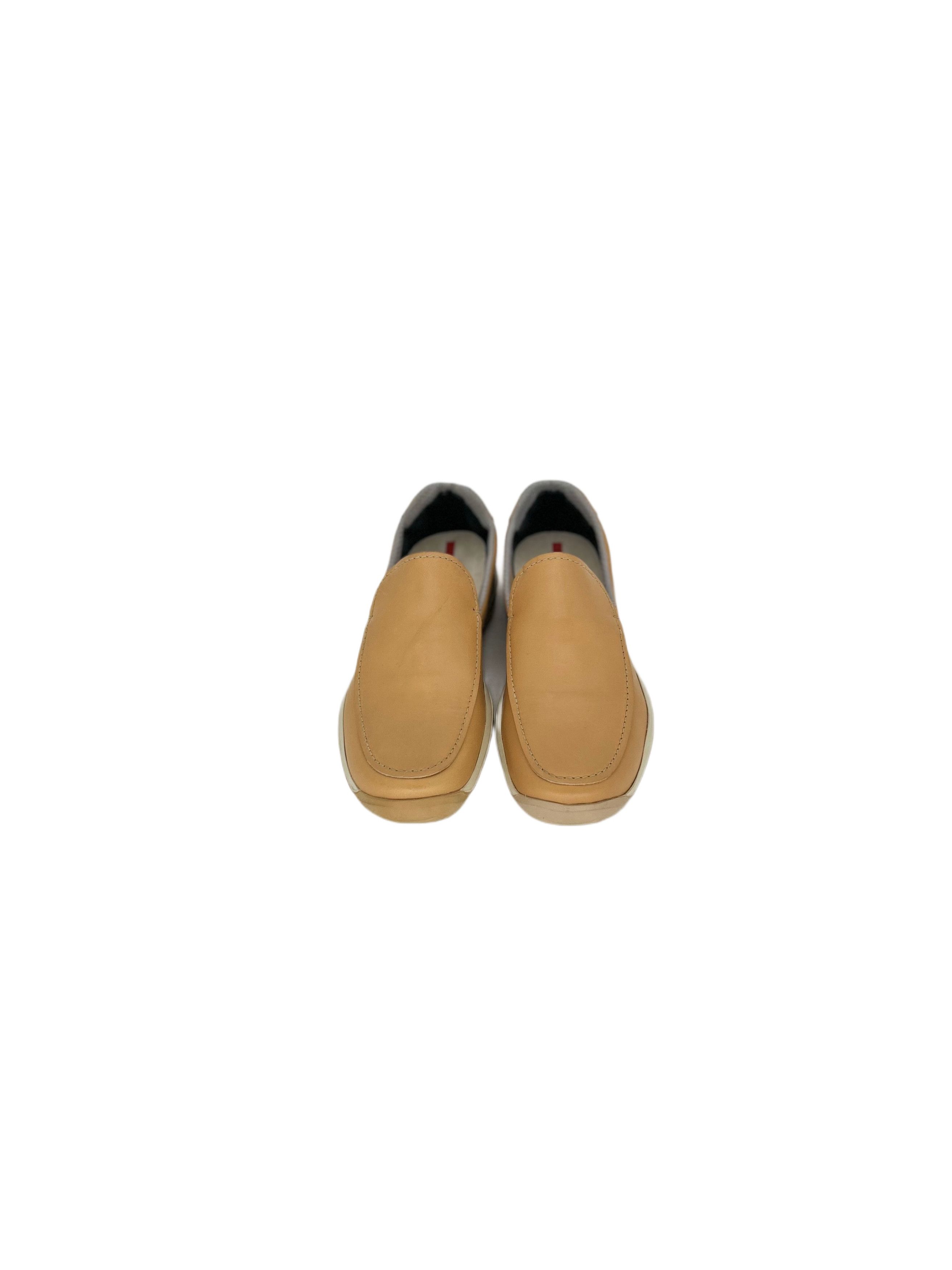 Prada Prada Linea Rossa 'Sport' Sand Calf Leather Loafers Size US 6.5 / EU 39-40 - 4 Thumbnail