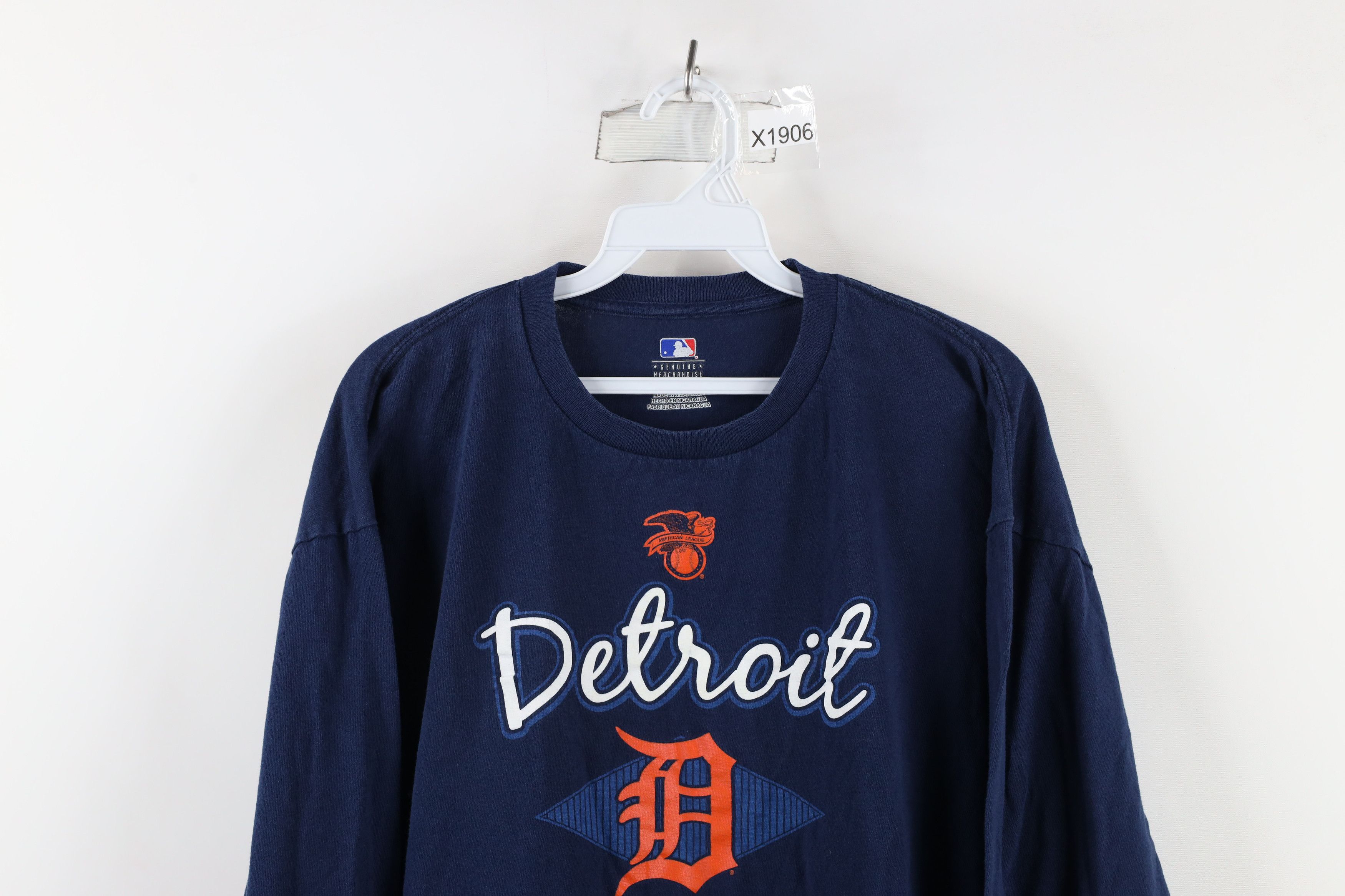Vintage Vintage Detroit Tigers Baseball Long Sleeve T-Shirt Blue Size US XL / EU 56 / 4 - 2 Thumbnail