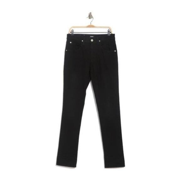 Hudson Jeans Mens Black Denim Blake Slim Fit Straight Leg Je