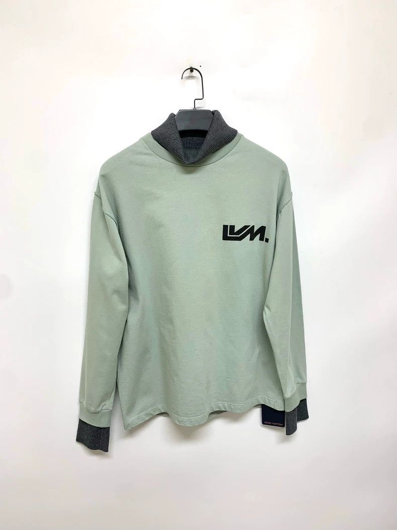 Louis Vuitton Mint green fake two-piece sweatshirt