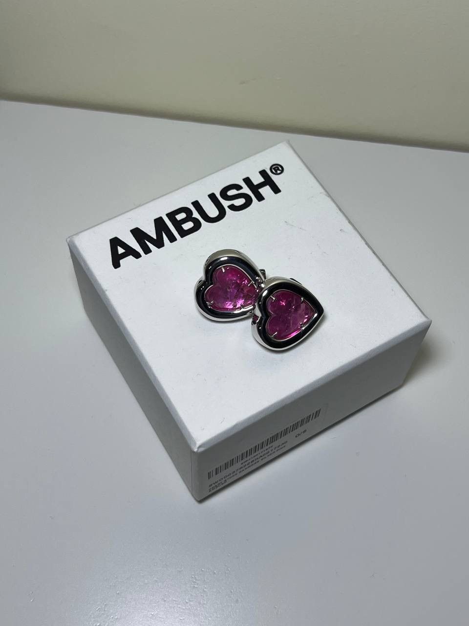 Ambush Design RRP $1100 Silver earrings AMBUSH Heart stone Earrings Silver Size ONE SIZE - 2 Thumbnail