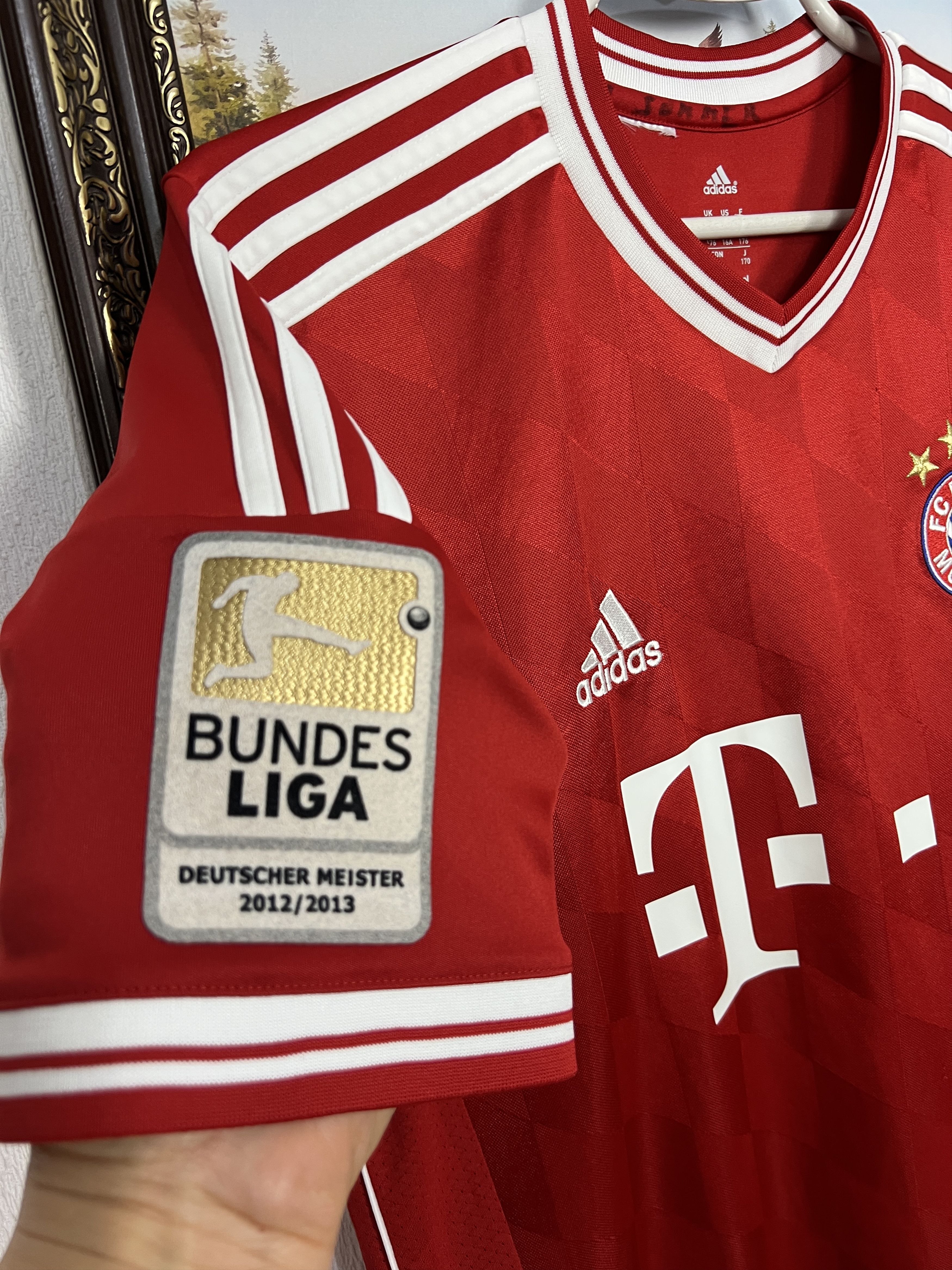 Adidas Bayern Munich football shirt Adidas Gotze Jersey Boys XL Size US XXS / EU 40 - 7 Thumbnail