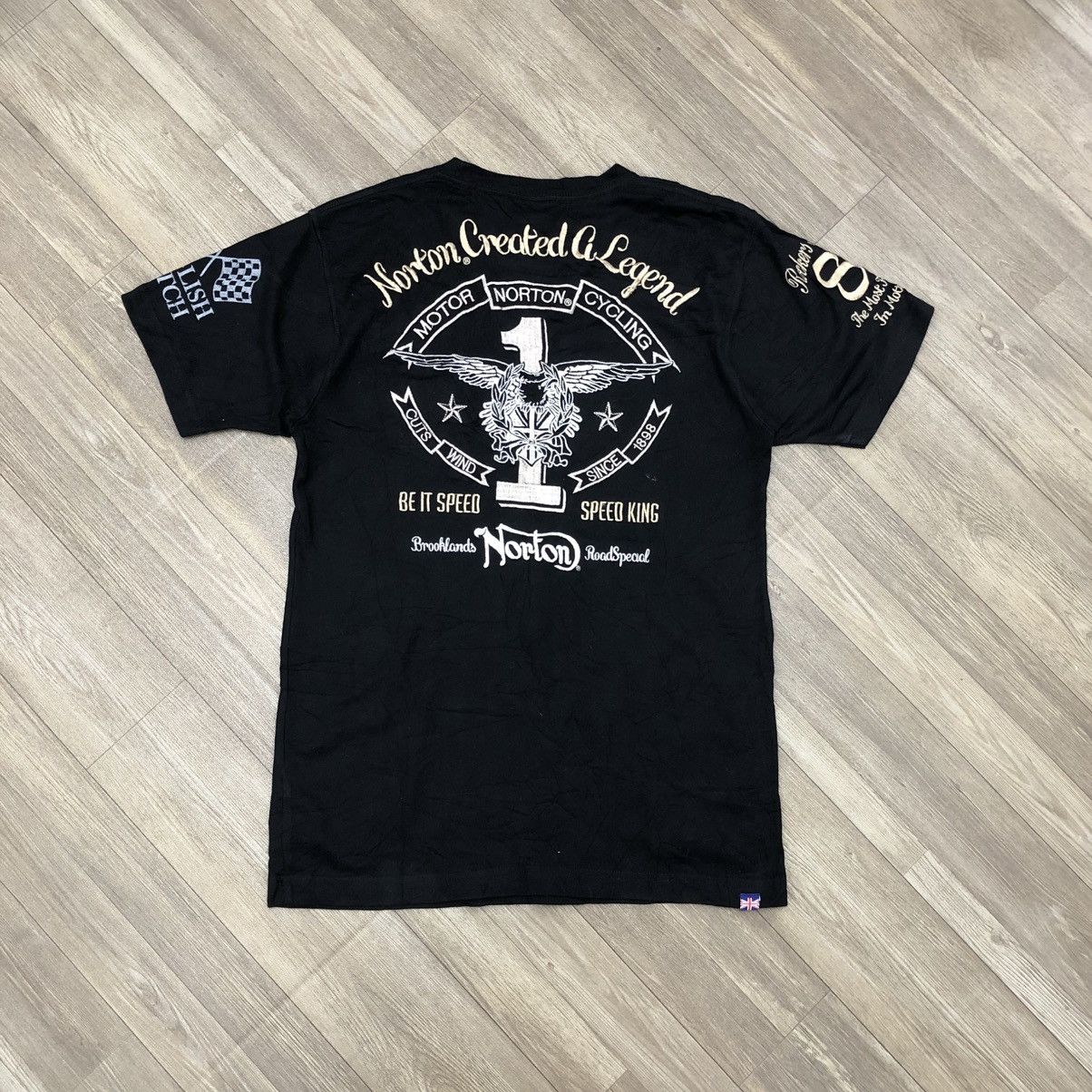 Japanese Brand × Norton 2000s Norton Motorcycle English Ducth Embroidered Tshirt Size US L / EU 52-54 / 3 - 1 Thumbnail