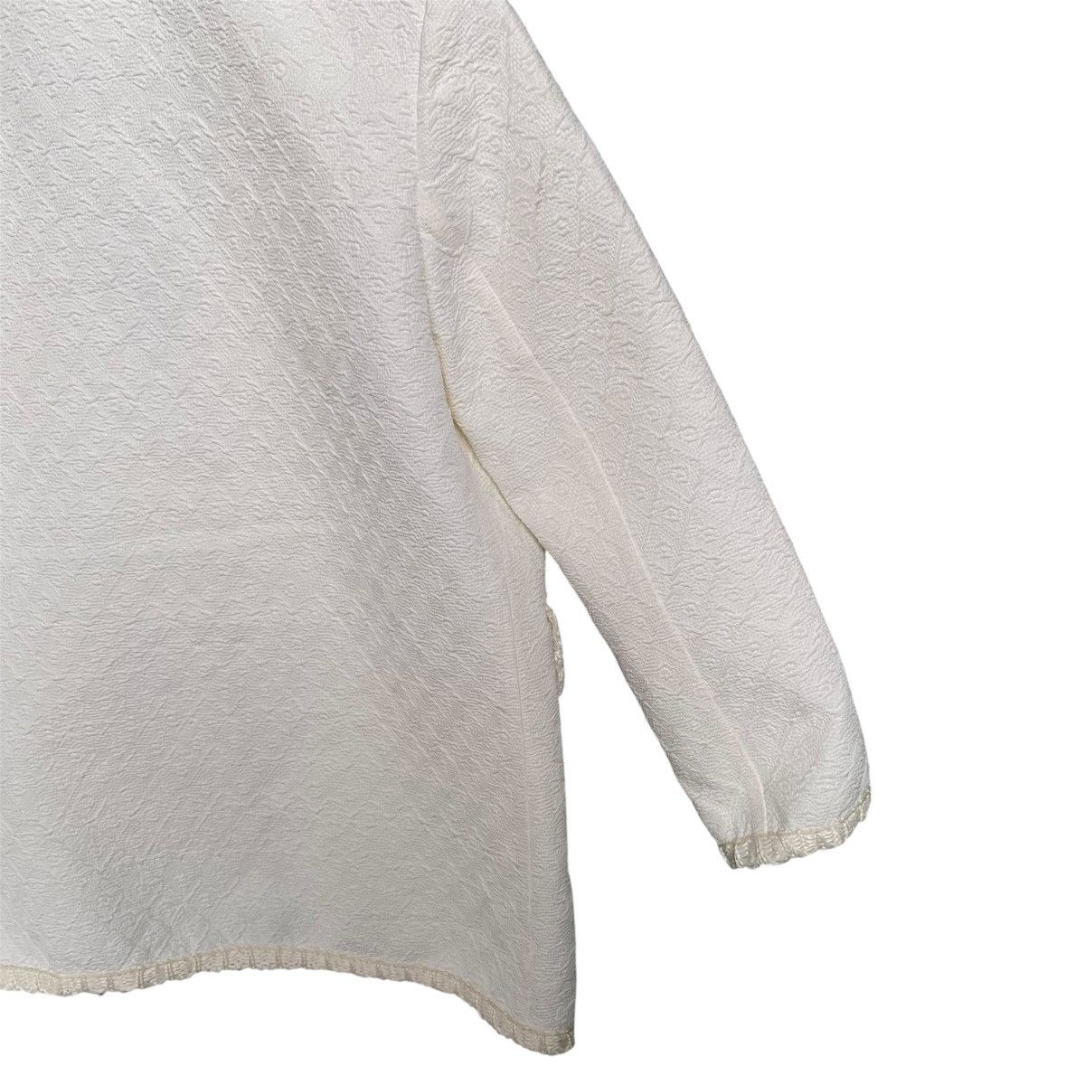 Ermanno Scervino Ermanno Scervino Textured Blazer Jacket Delicate Ruffle Trim Size XS / US 0-2 / IT 36-38 - 10 Thumbnail
