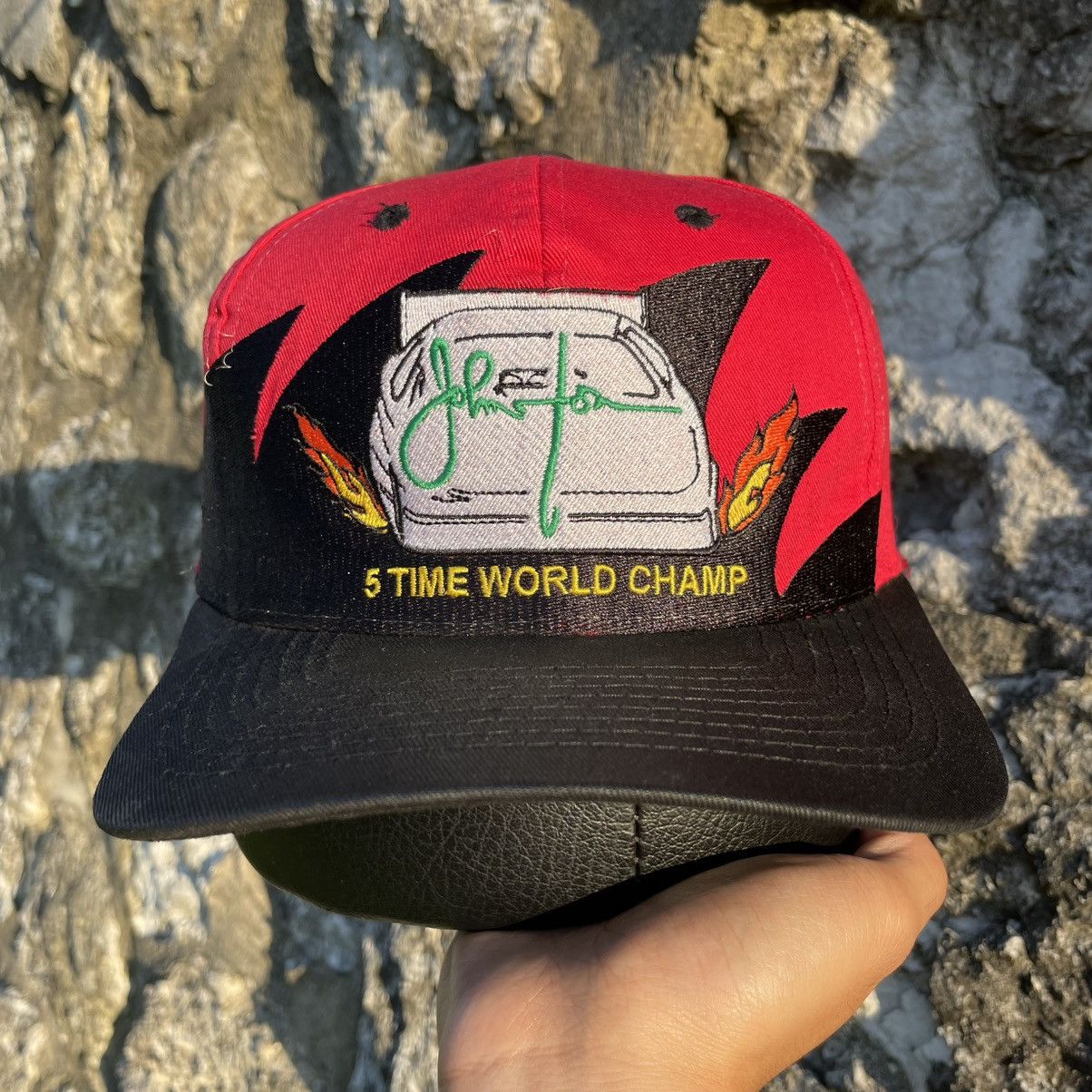 Other Vintage John Force NHRA 5 Time Champ Sharktooth Snapback Hat Size ONE SIZE - 1 Thumbnail