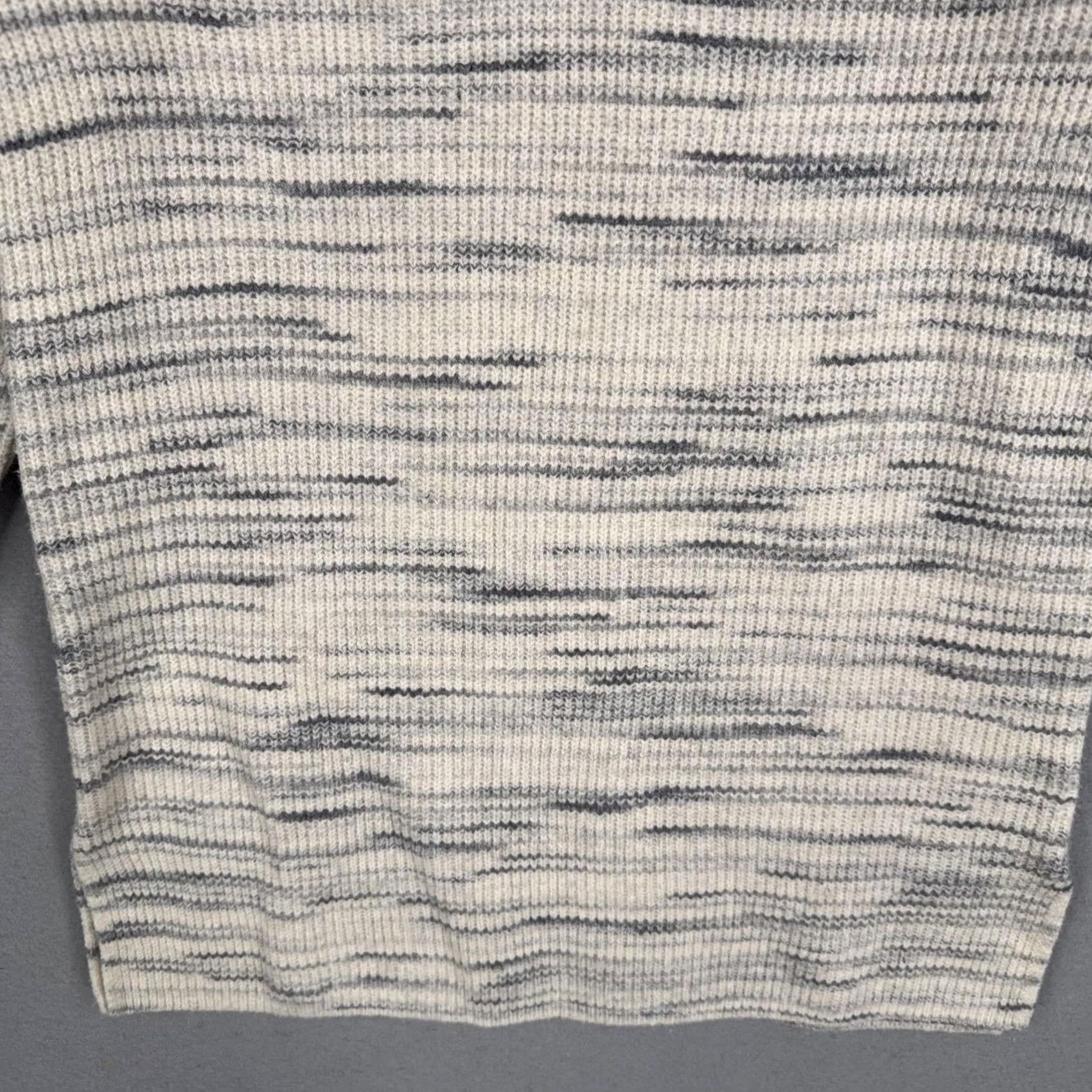 J. Jill Pure Jill Sweater Womens Small White Gray Space Dye V Neck Tunic Pullover Comfy Size S / US 4 / IT 40 - 3 Thumbnail