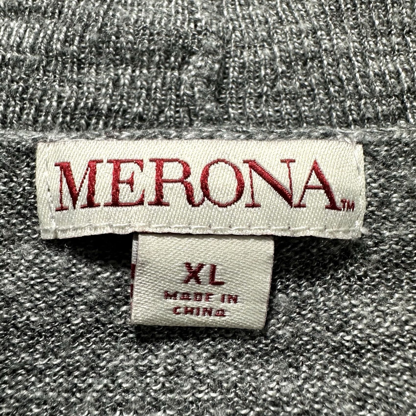 Merona Merona Sweater Womens XL Gray Open Front Cardigan Knit Nylon Rayon Lightweight Size XL / US 12-14 / IT 48-50 - 3 Thumbnail