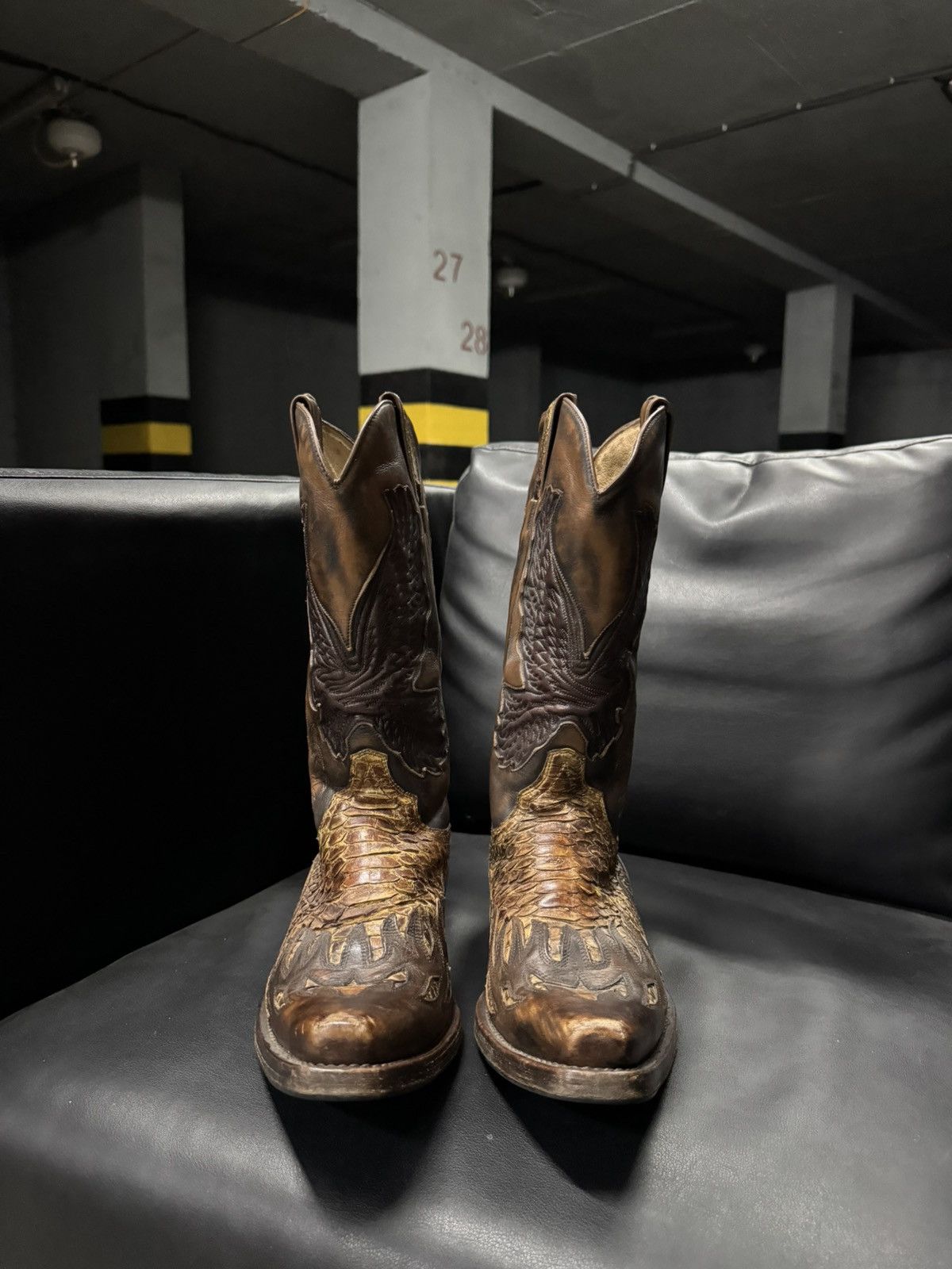 Sancho Boots Sancho Mexico Vintage Western Cowboy Python Boots Size US 7 / EU 40 - 3 Thumbnail