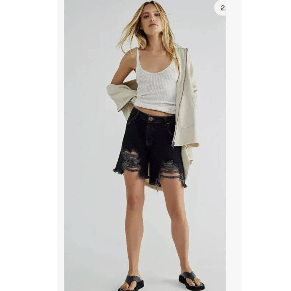 Free People × One Teaspoon New FP x One Teaspoon Stevie’s Boyfriend Shorts $118 Size 25 Size 25" / US 0 / IT 36 - 4 Thumbnail
