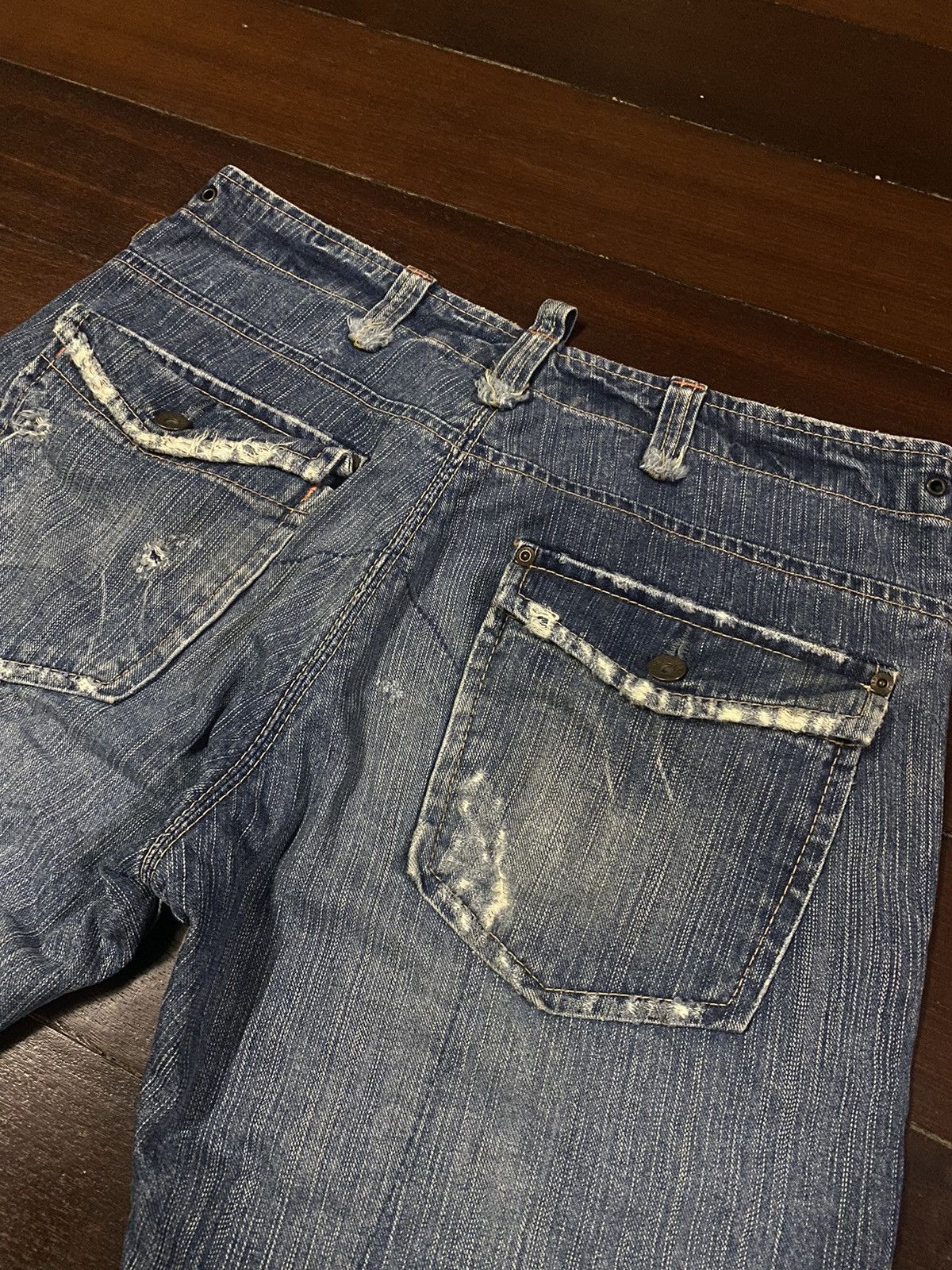 Le Grande Bleu (L.G.B.) AMAZING 🔥🔥 EDWIN MULTI POCKET BUSH CARGO BOOT CUT WIDE LEG Size US 36 / EU 52 - 15 Thumbnail