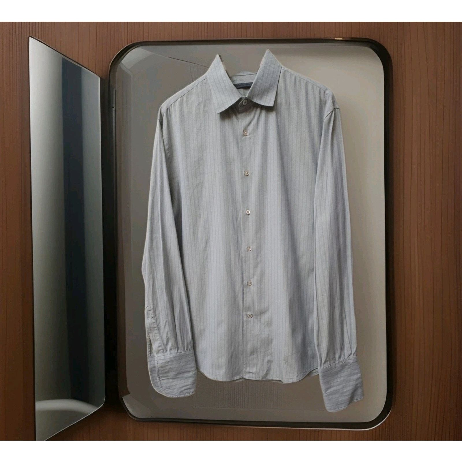 John Varvatos JOHN VARVATOS Dress Shirt 16 L Slim Fit Striped French Cuff Size US L / EU 52-54 / 3 - 2 Thumbnail