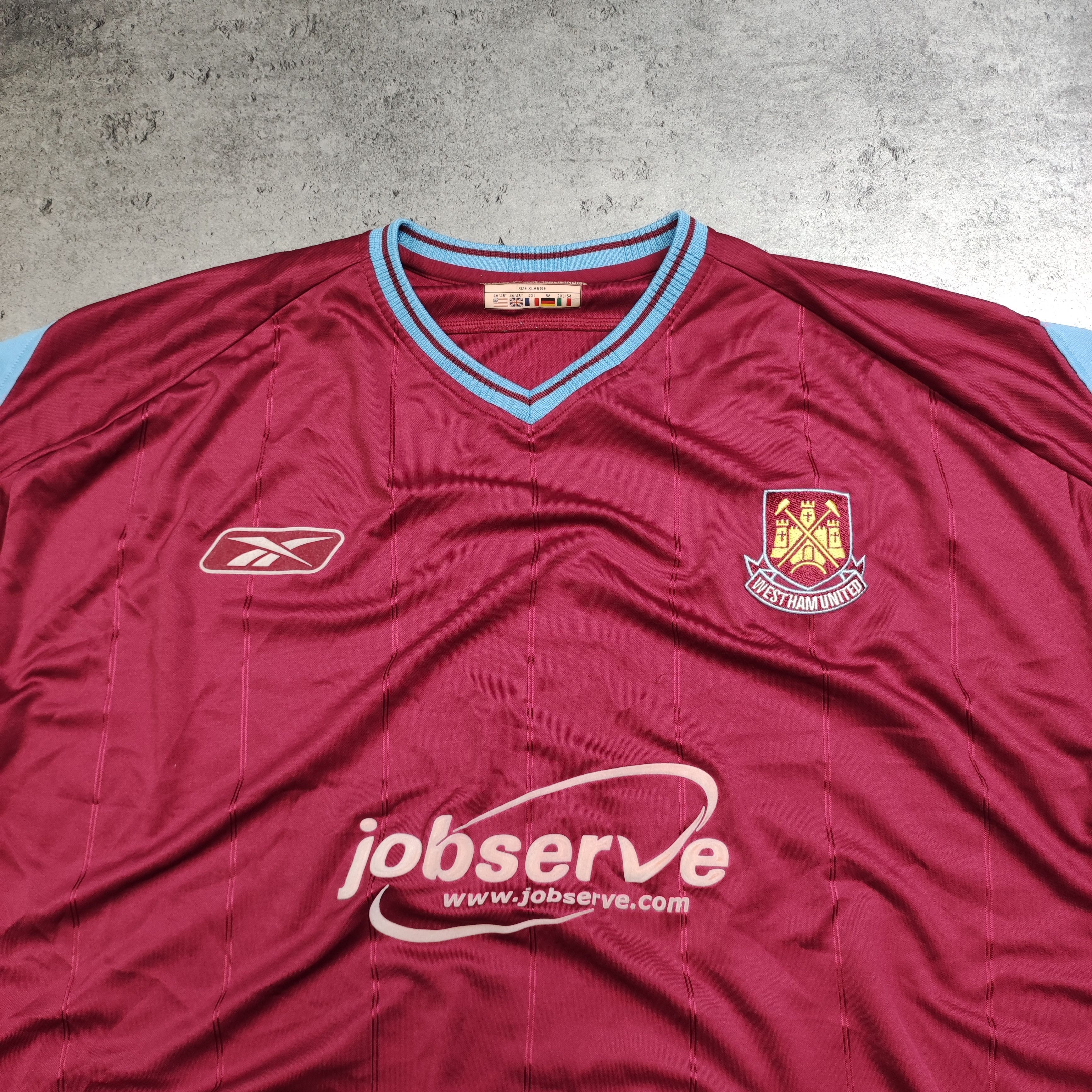 Vintage Vintage RARE Football West Ham United 2002 Reebok Jersey Size US XXL / EU 58 / 5 - 4 Thumbnail