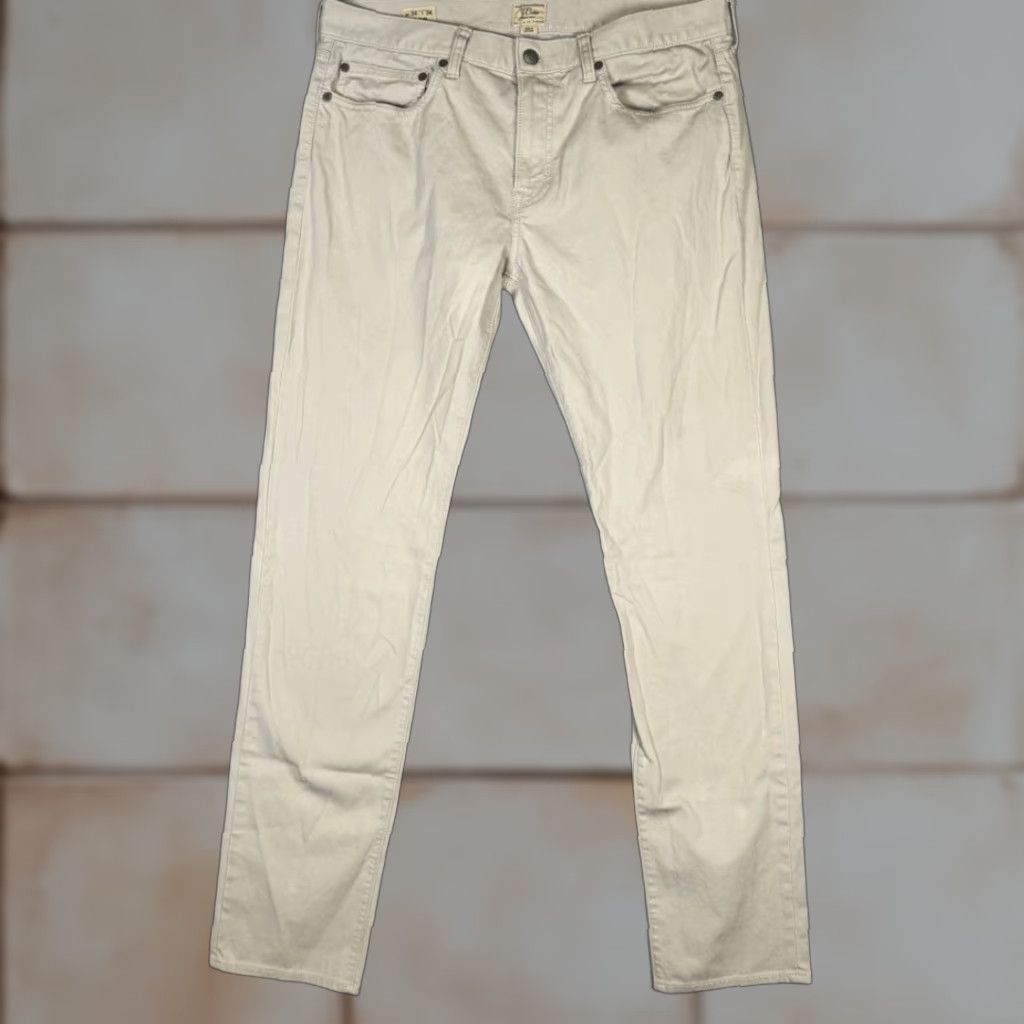 J.Crew J. Crew 484 Slim Pants Mens 34x34 Ankle Length Stretch Beige White White Inseam 34 Regular Size 34 Chino Shirt? Size US 34 / EU 50 - 1 Thumbnail