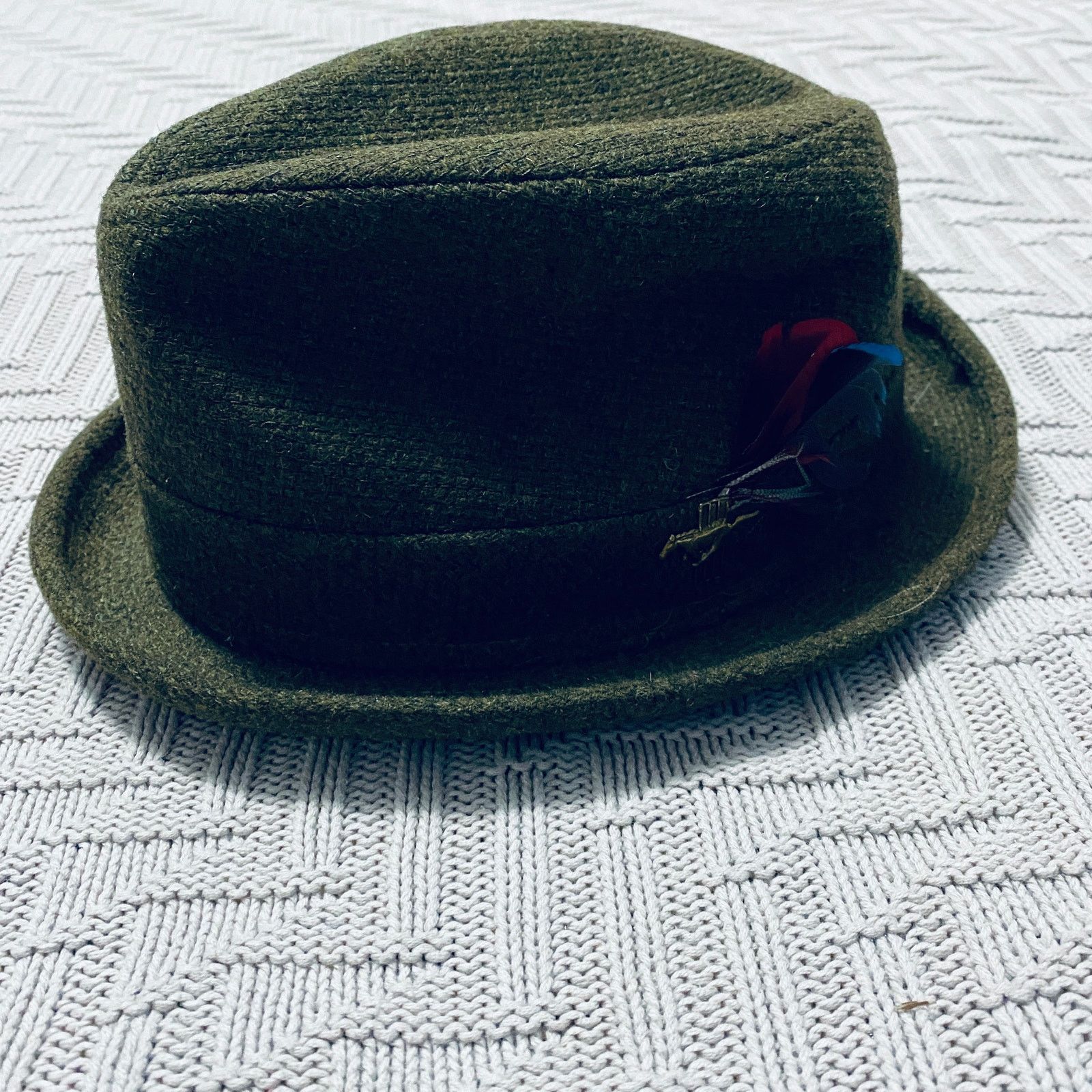 Vintage Vintage olive green fedora hat Size ONE SIZE - 1 Thumbnail
