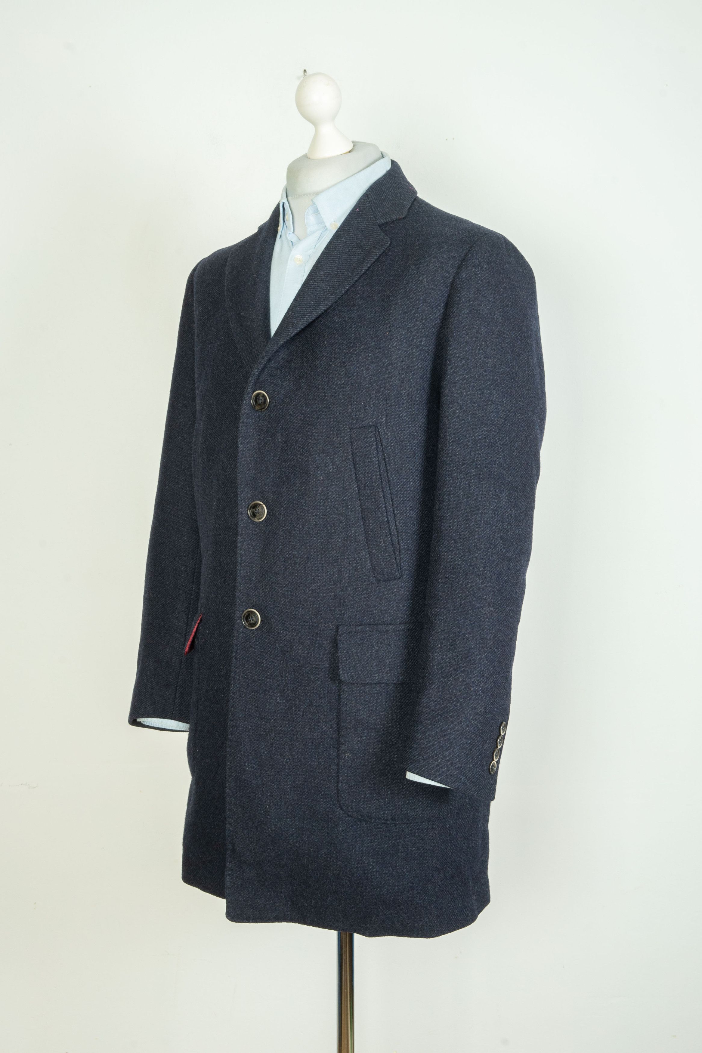 Hackett Hackett London Wool Navy Blue Coat Size US M / EU 48-50 / 2 - 3 Thumbnail