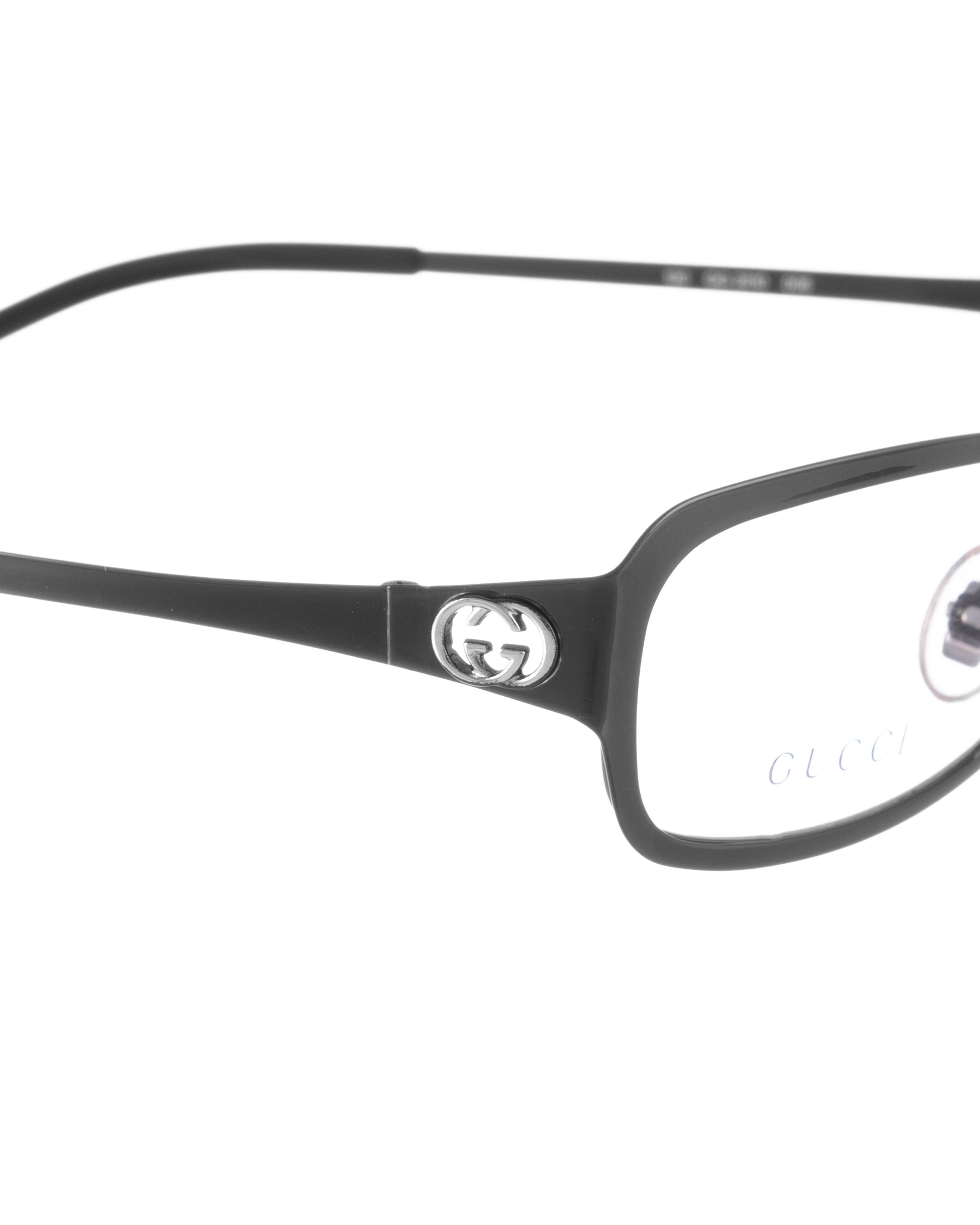 Gucci Gucci 00s Thin Black Glasses with Silver Logo Size ONE SIZE - 1 Thumbnail