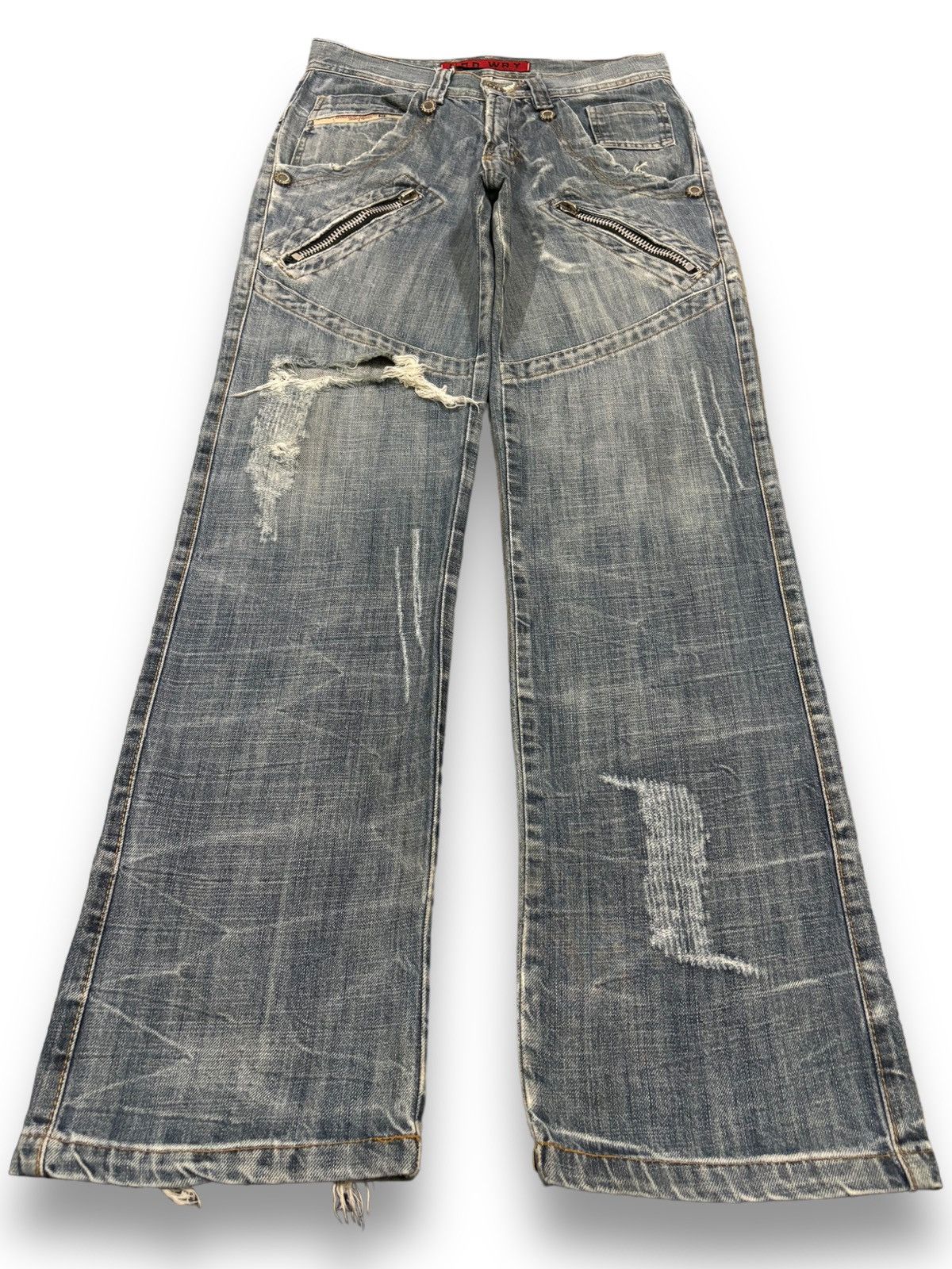 Diesel Vintage Hod-Way Industry Cracked Wash Loose Distressed Jeans Size US 30 / EU 46 - 1 Thumbnail